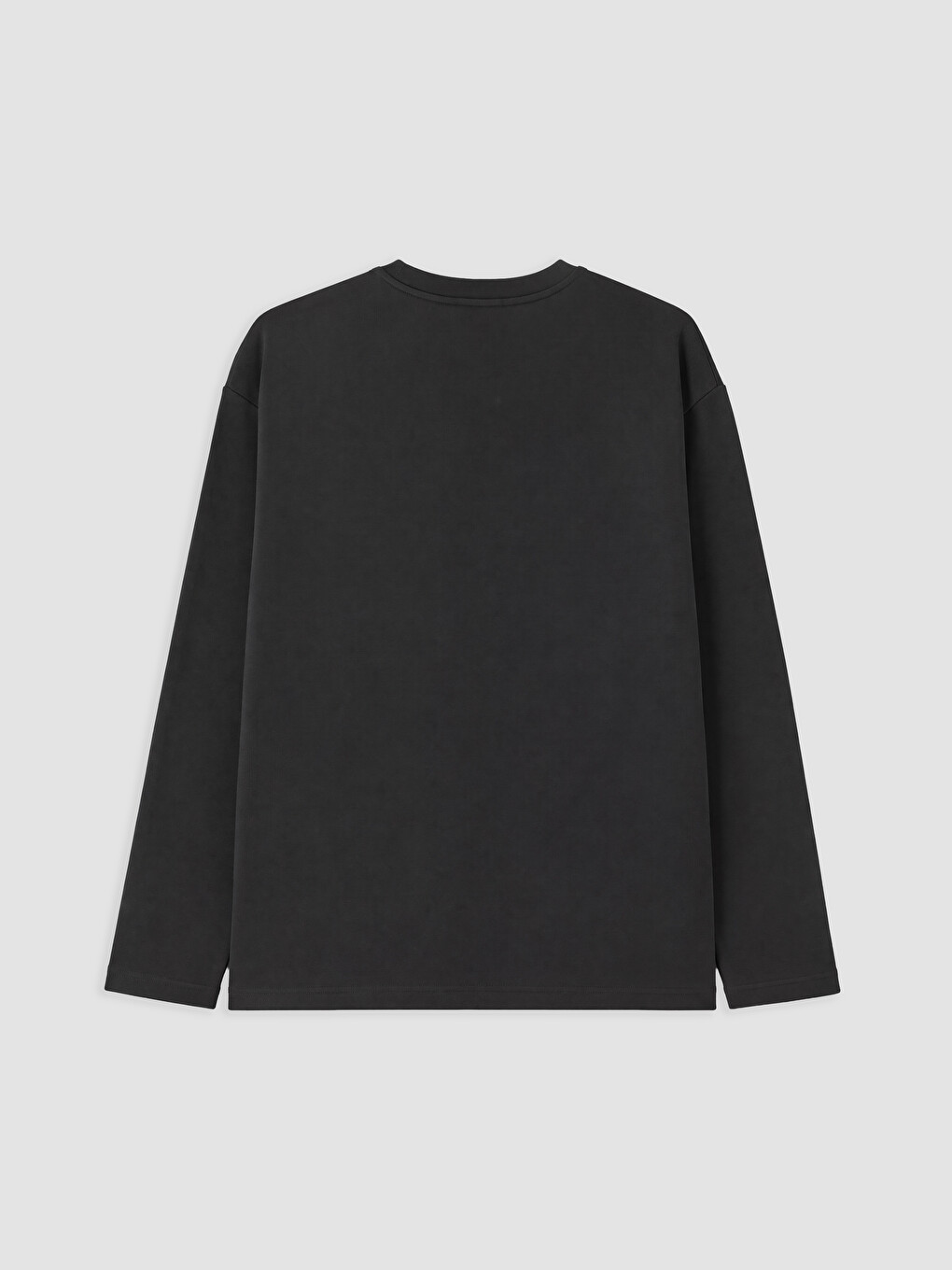 Antrasit Bisiklet Yaka Erkek Sweatshirt-1
