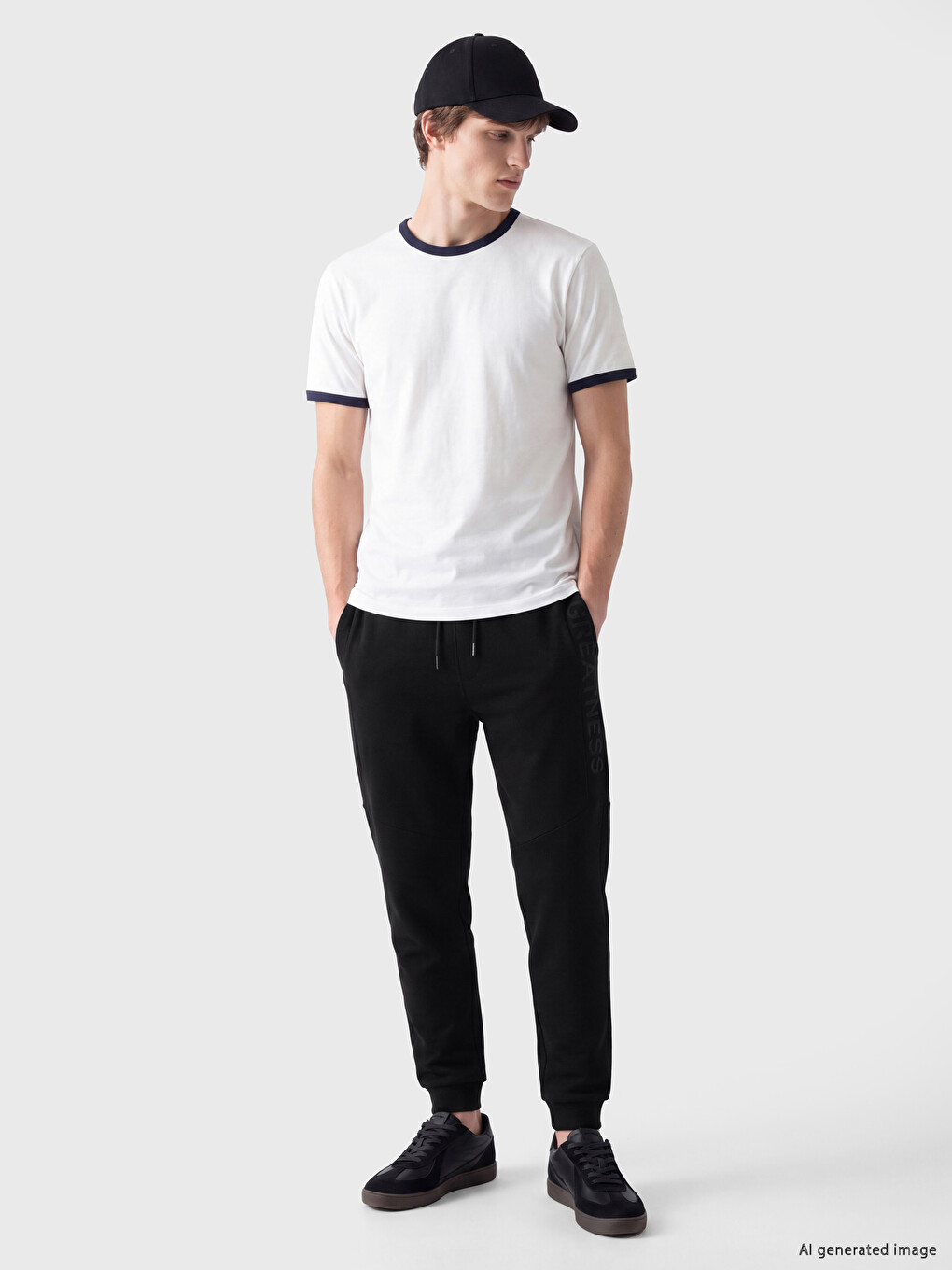 Siyah Regular Fit Erkek Jogger Eşofman Altı