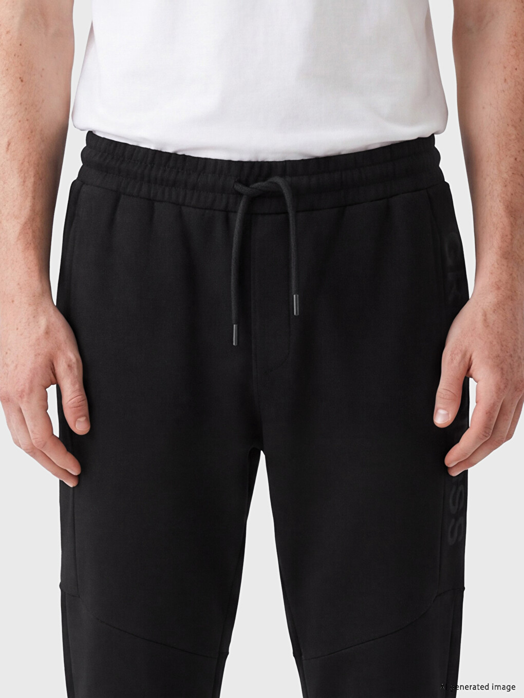 Siyah Regular Fit Erkek Jogger Eşofman Altı-2