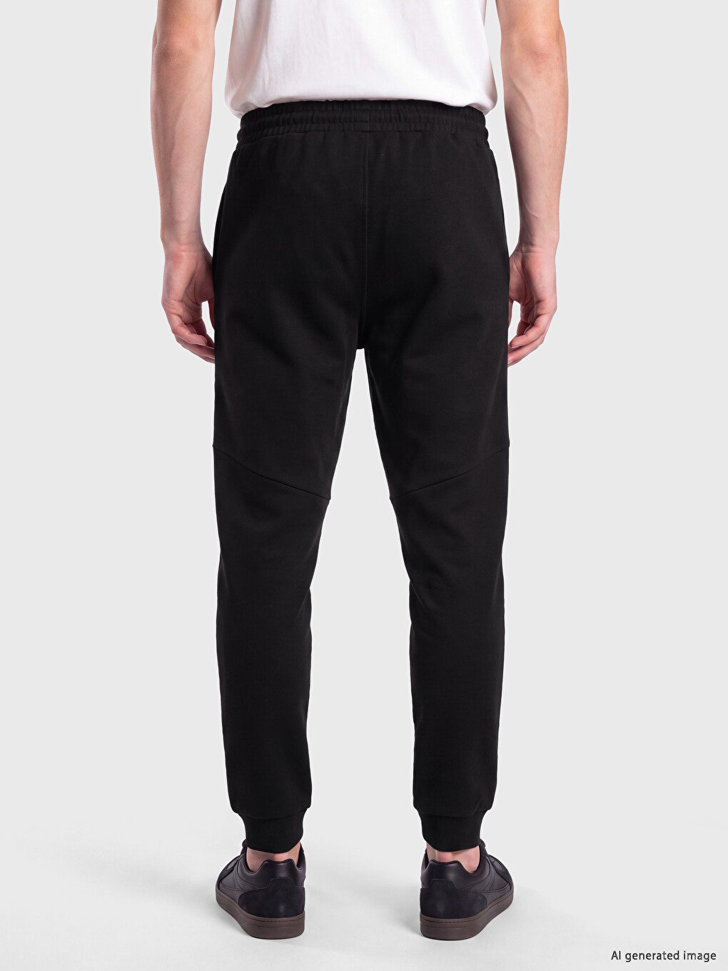 Siyah Regular Fit Erkek Jogger Eşofman Altı-3