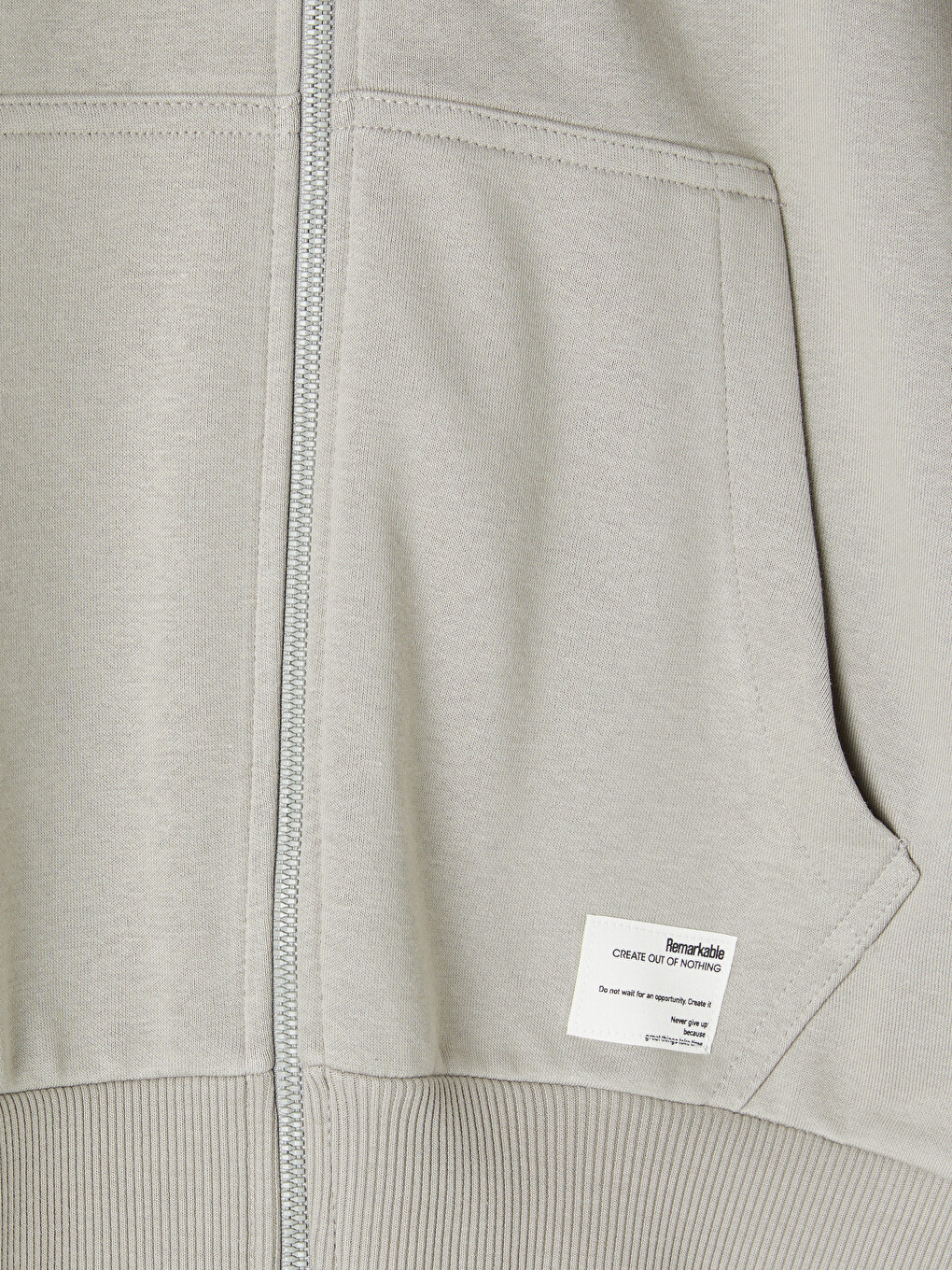 Bej Kapüşonlu Erkek Fermuarlı Sweatshirt-7