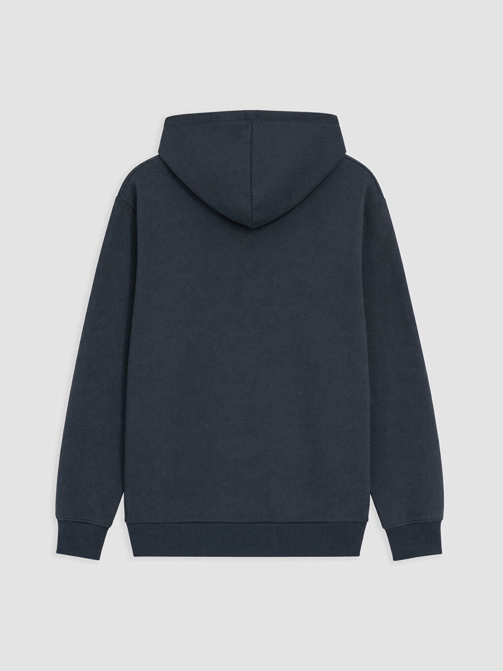 Petrol Kapüşonlu Erkek Fermuarlı Sweatshirt-5