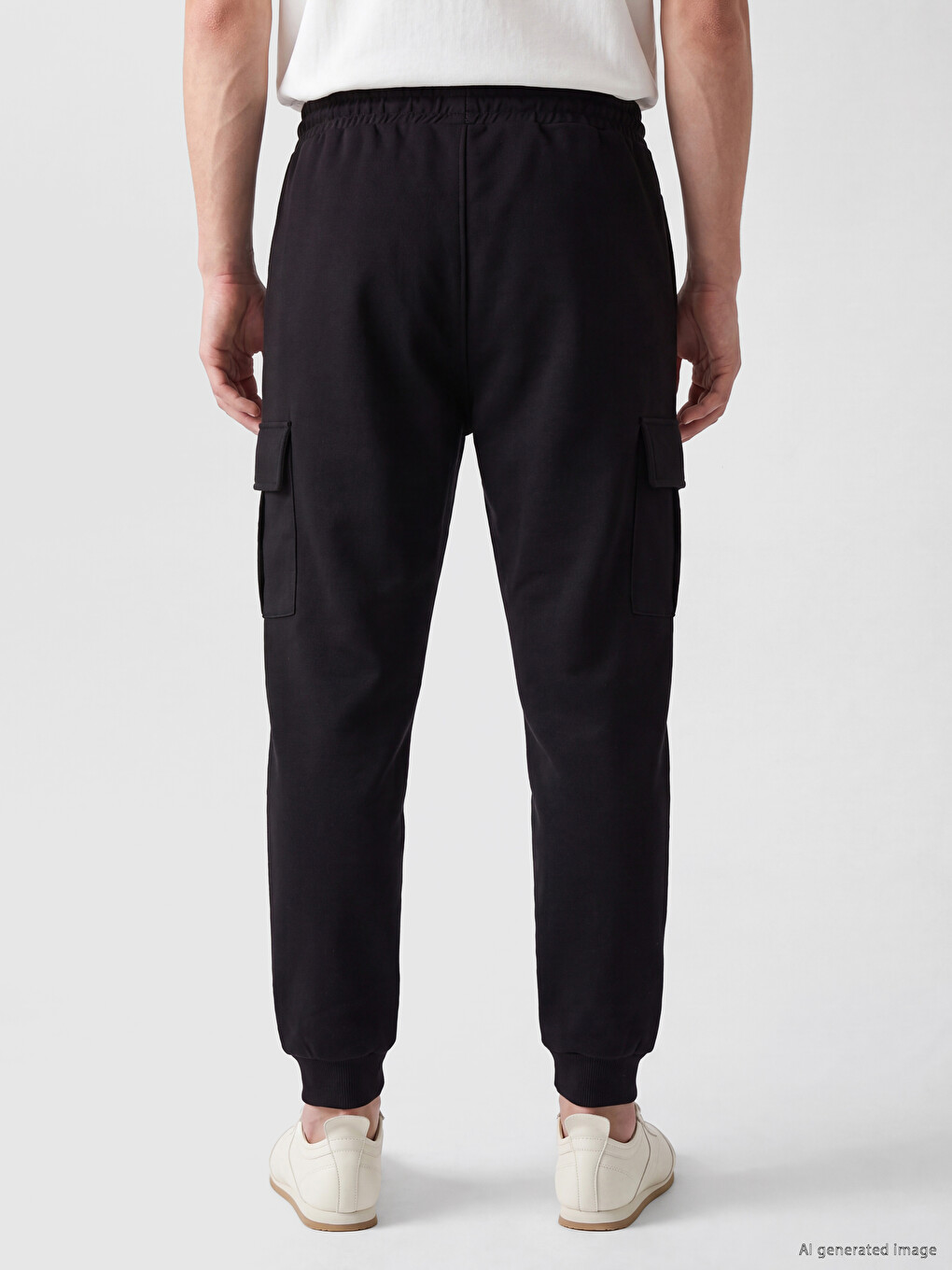 Siyah Regular Fit Erkek Jogger Eşofman Altı-3