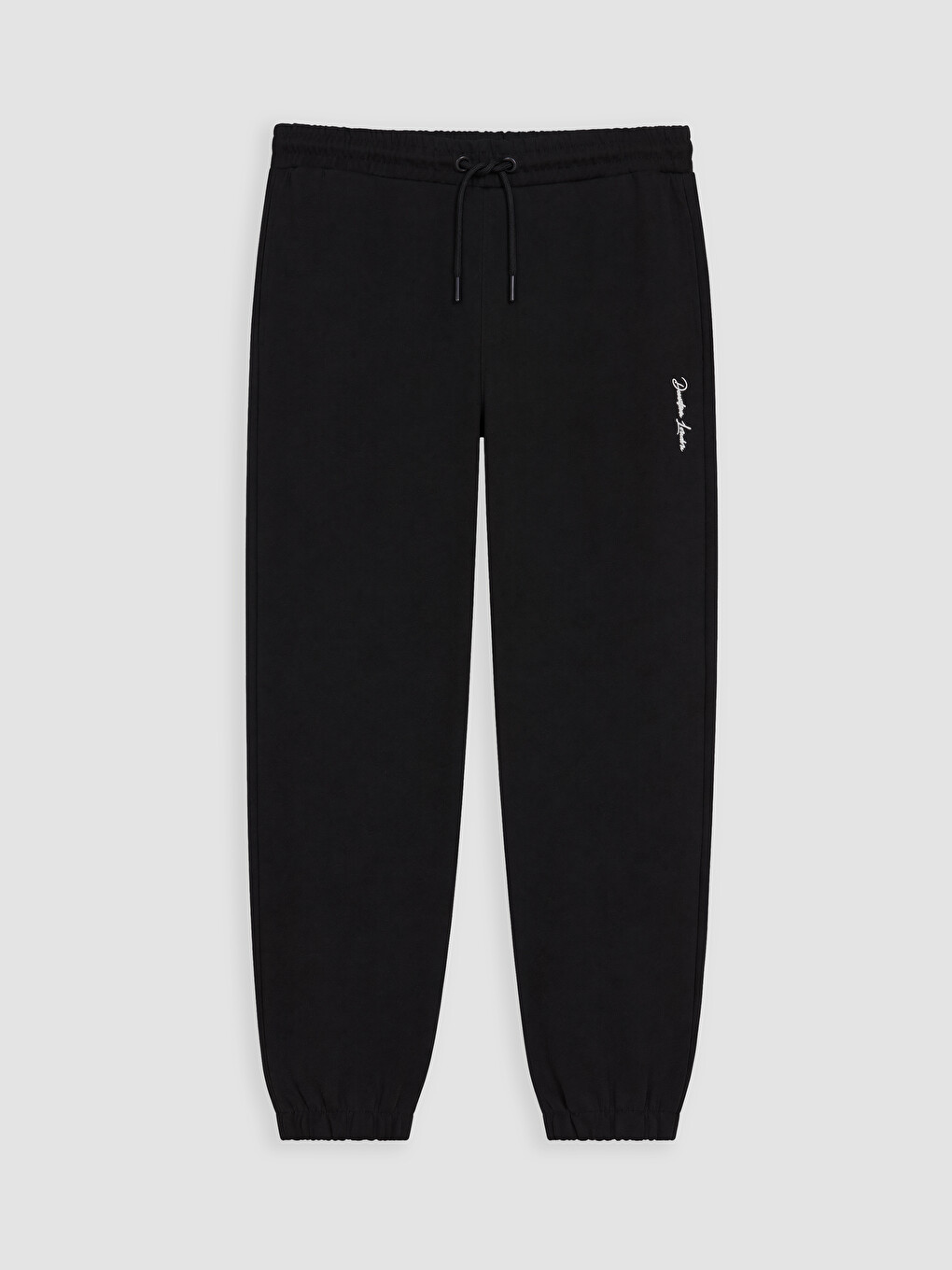 Siyah Regular Fit Nakışlı Erkek Jogger Eşofman Altı-4
