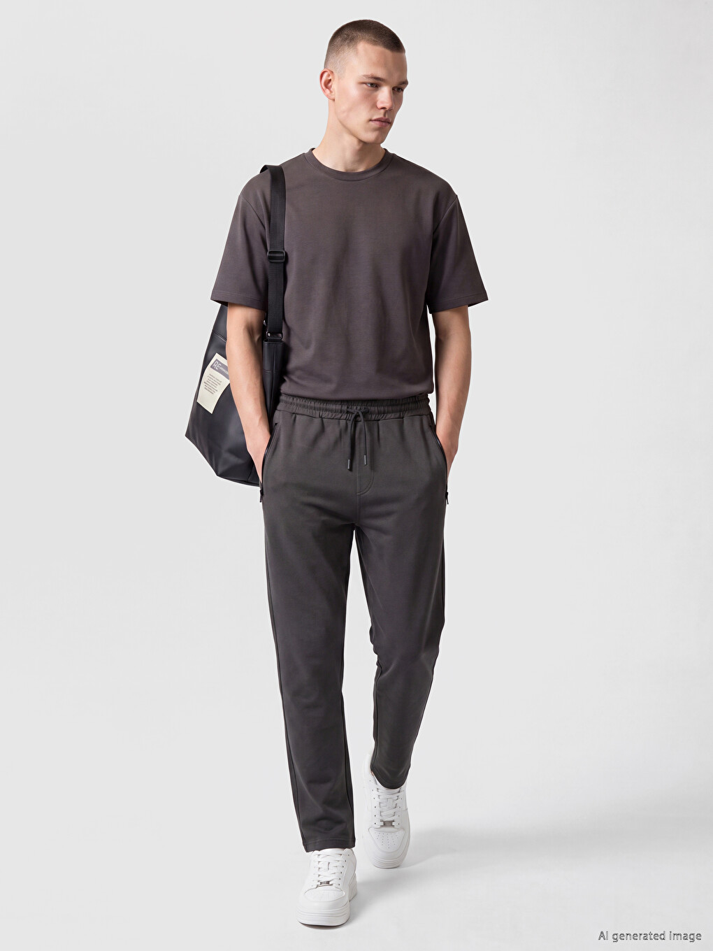 Antrasit Regular Fit Erkek Eşofman Altı-1