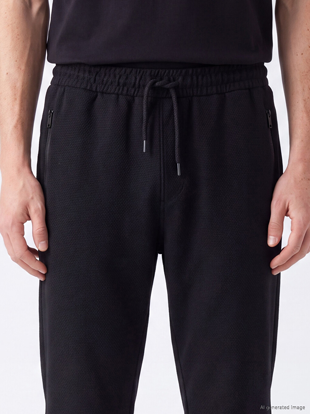 Siyah Regular Fit Erkek Jogger Eşofman Altı-2