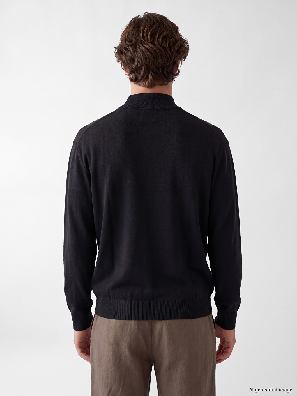 Mock Neck Men's Knitwear Sweater-3