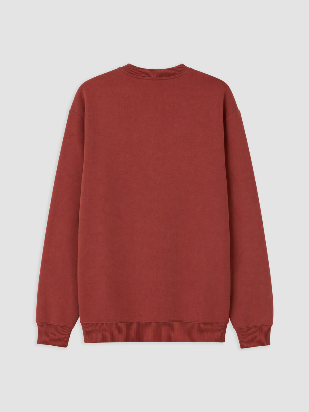 Kahverengi Bisiklet Yaka Kalın Sweatshirt-1