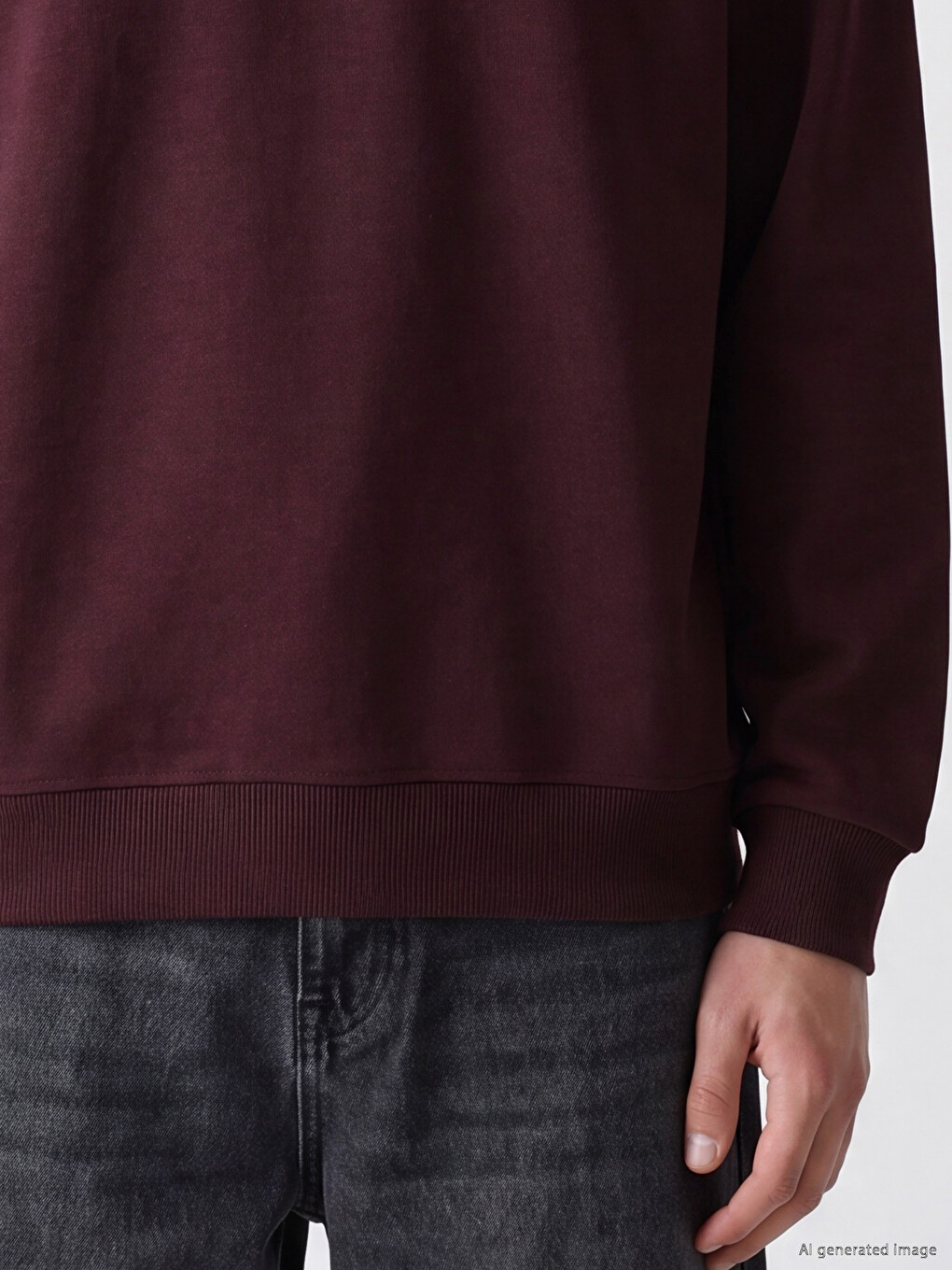 Crew Neck Men's Thick Sweatshirt-2