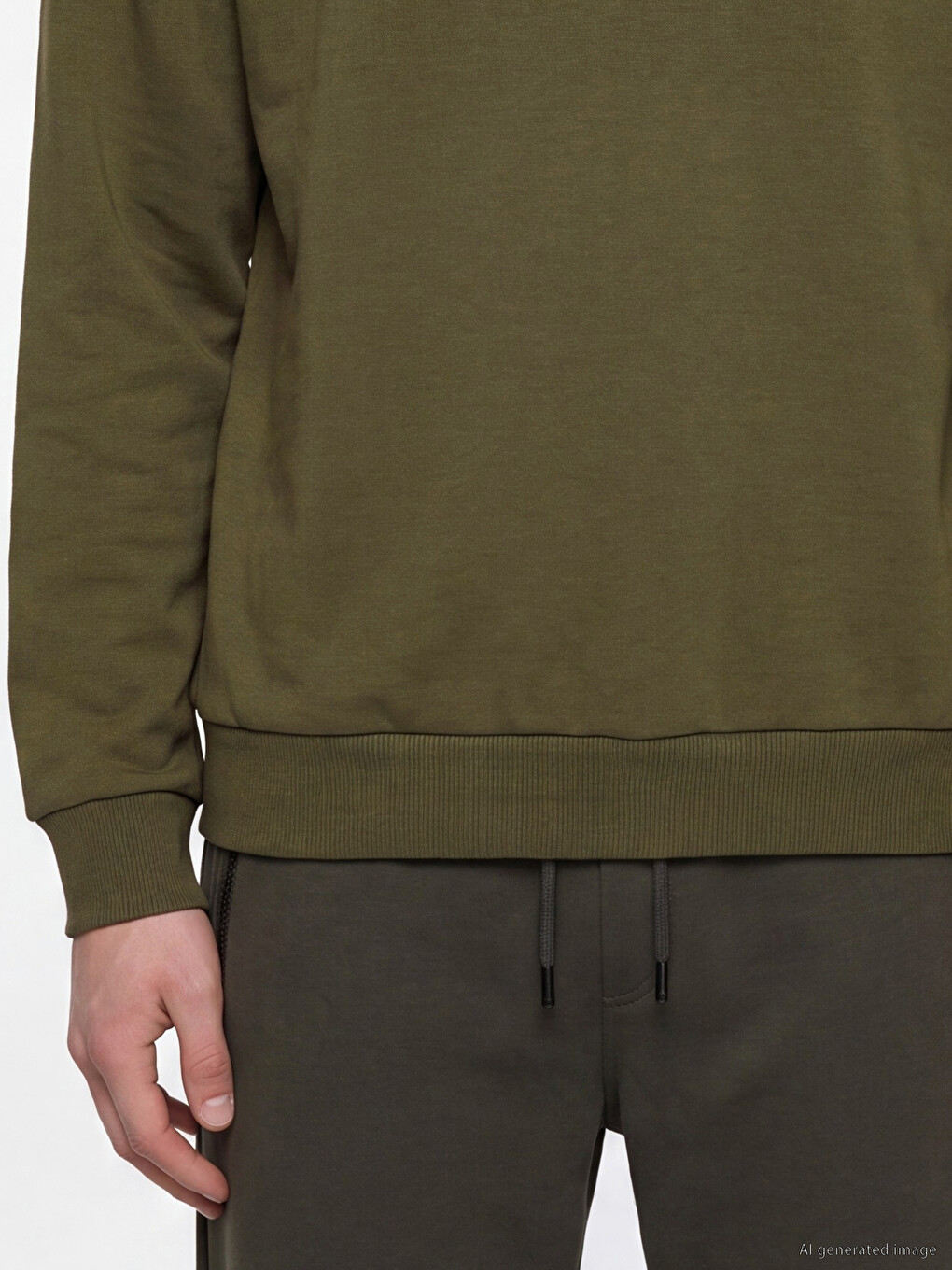 Crew Neck Men's Thick Sweatshirt-2