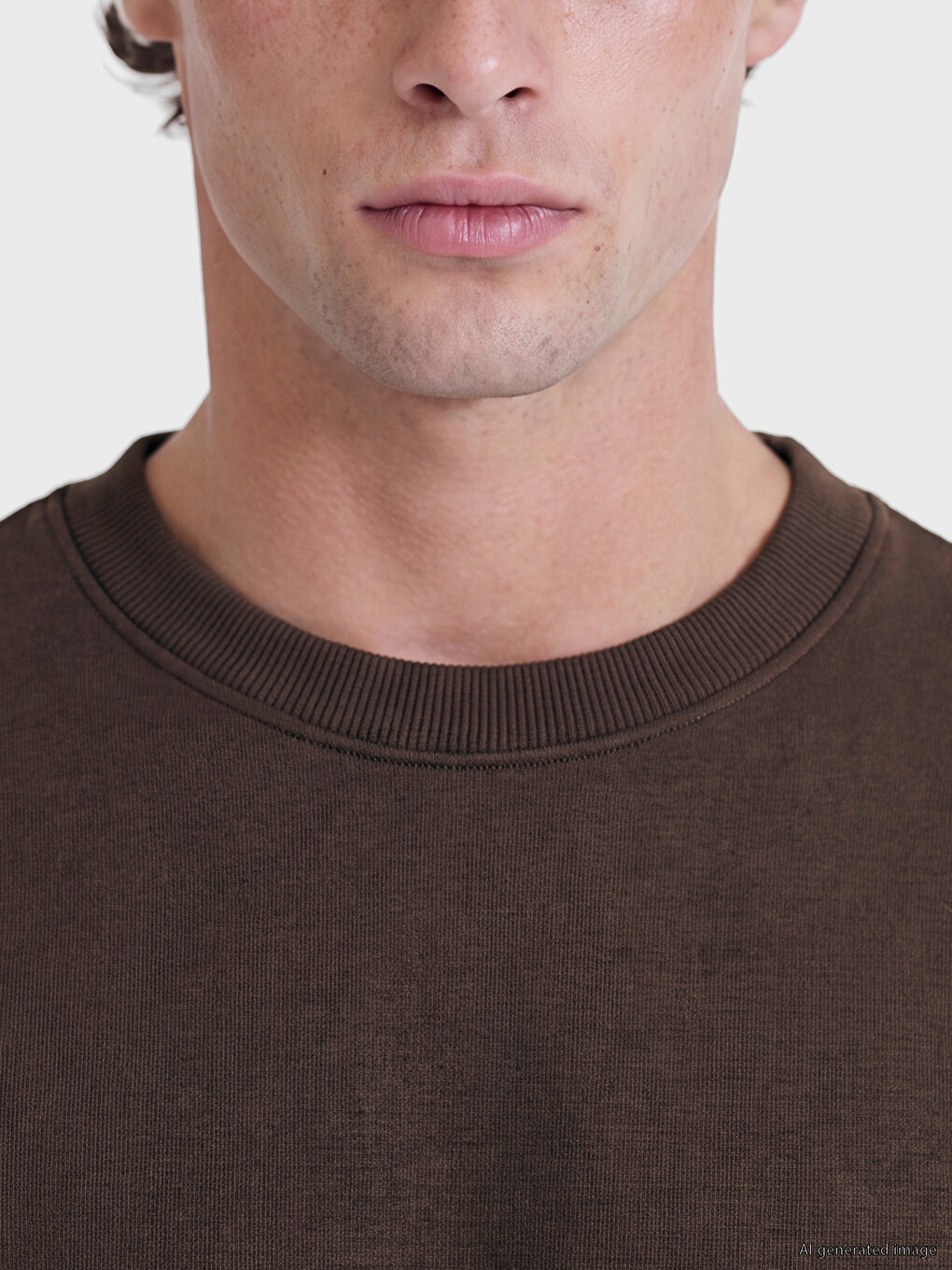 Crew Neck Men's Thick Sweatshirt-2