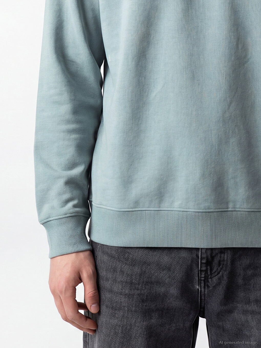 Crew Neck Men's Thick Sweatshirt-2