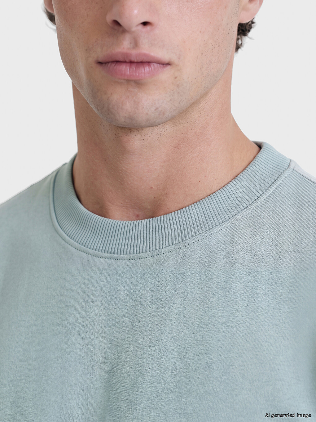 Crew Neck Men's Thick Sweatshirt-2
