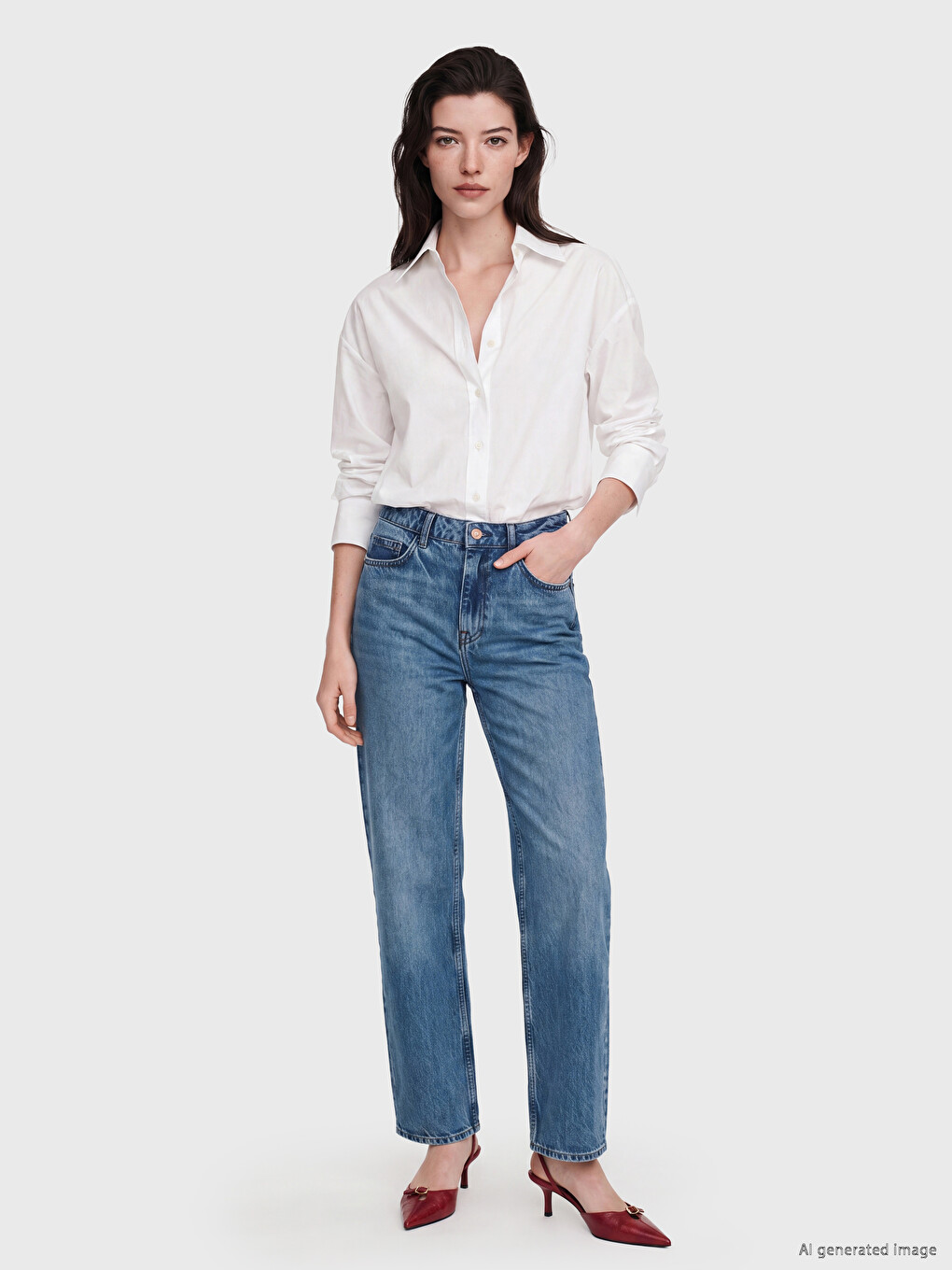 Oversize Oxford Women's Shirt-1