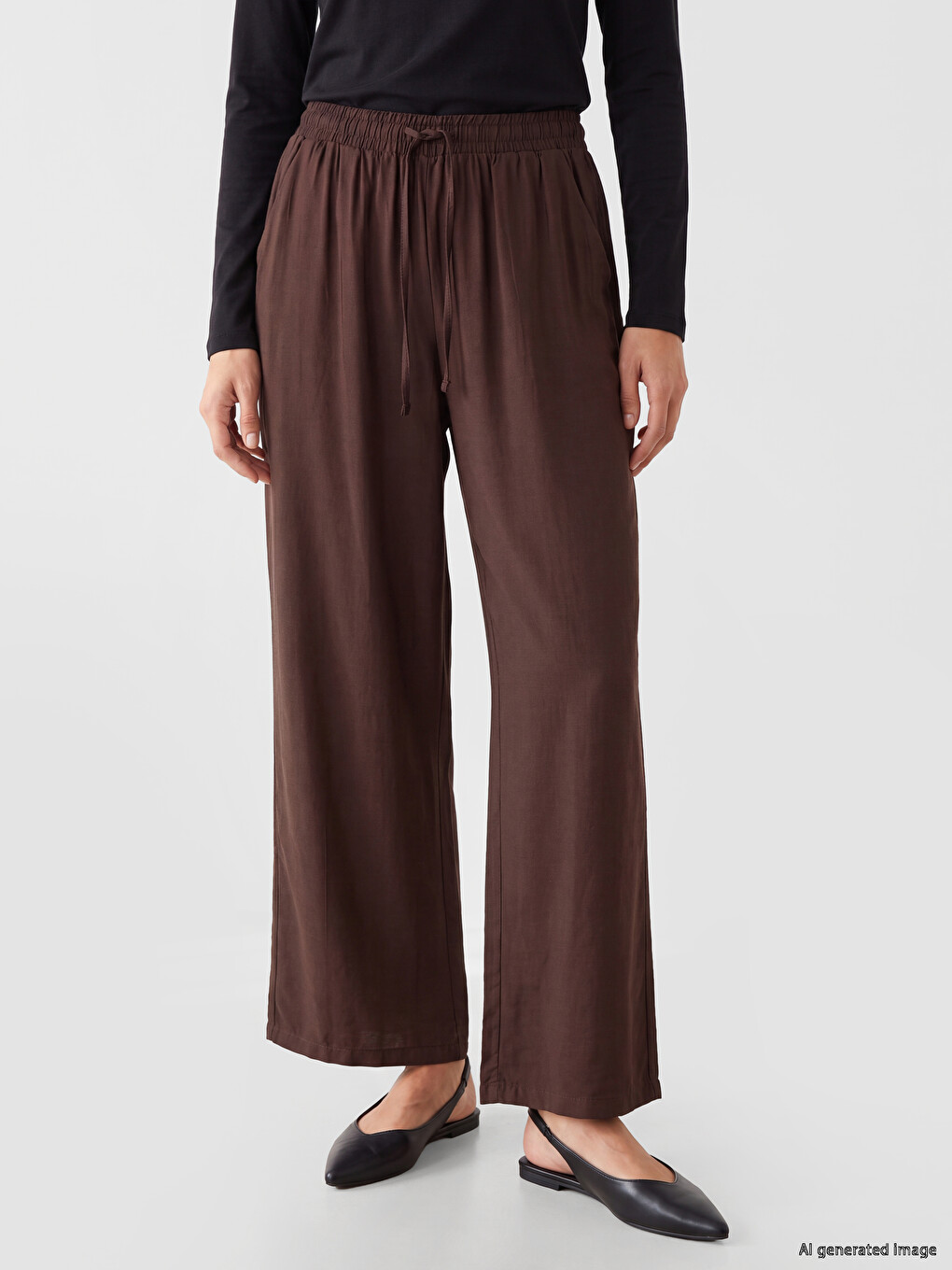 Žena Smeđa Pantalone-1