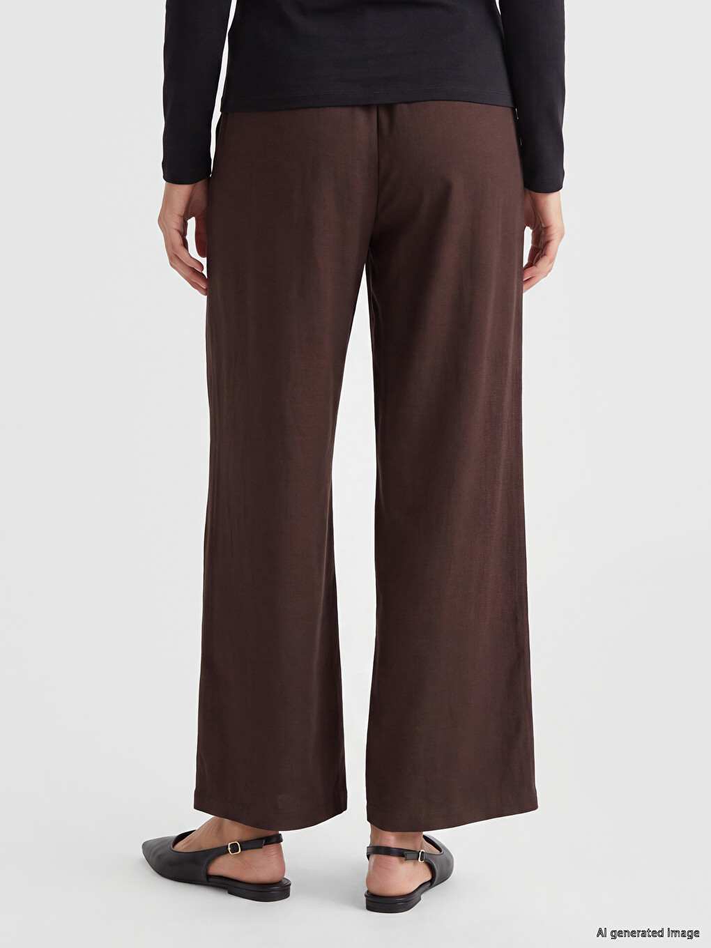 Žena Smeđa Pantalone-3