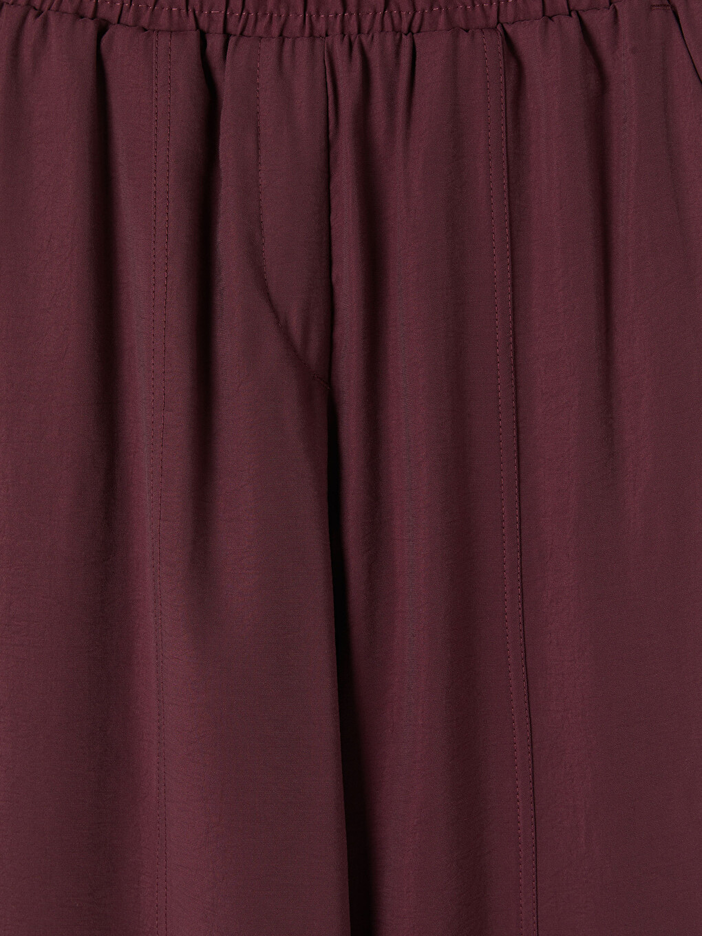 Pembe Beli Lastikli Modal Karışımlı Kadın Pantolon-1