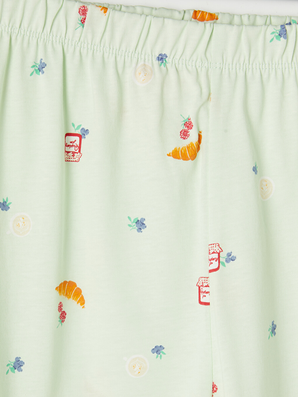 Yeşil Desenli Kadın Şort Pijama Alt-2