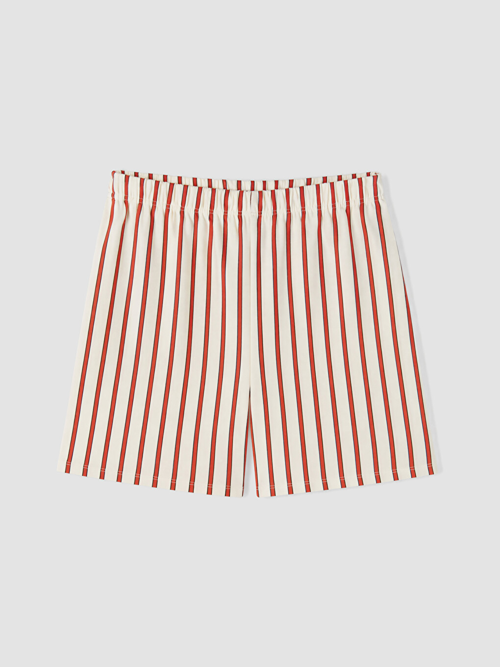 Kırmızı Çizgili Kadın Şort Pijama Alt