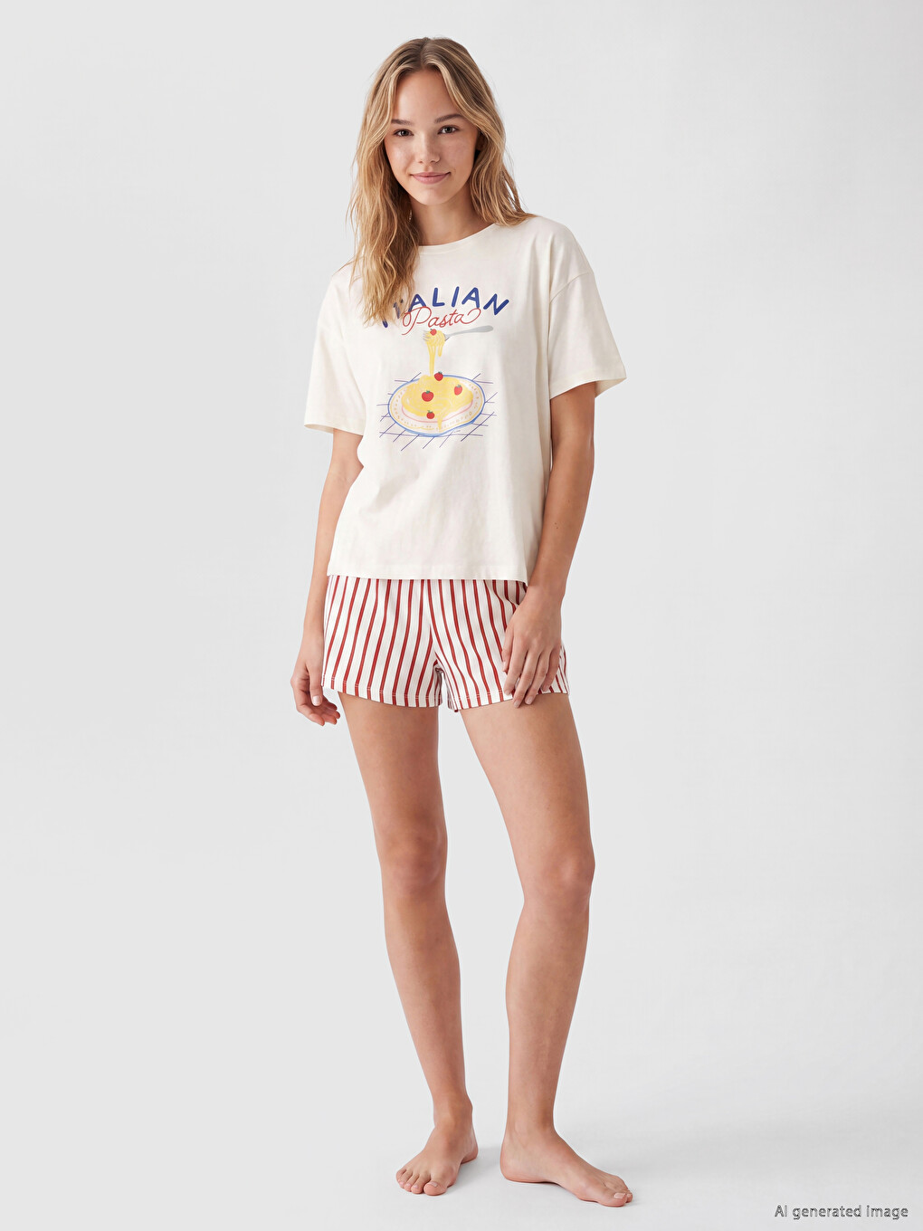 Printed Women's Shortie Pyjama Set-1