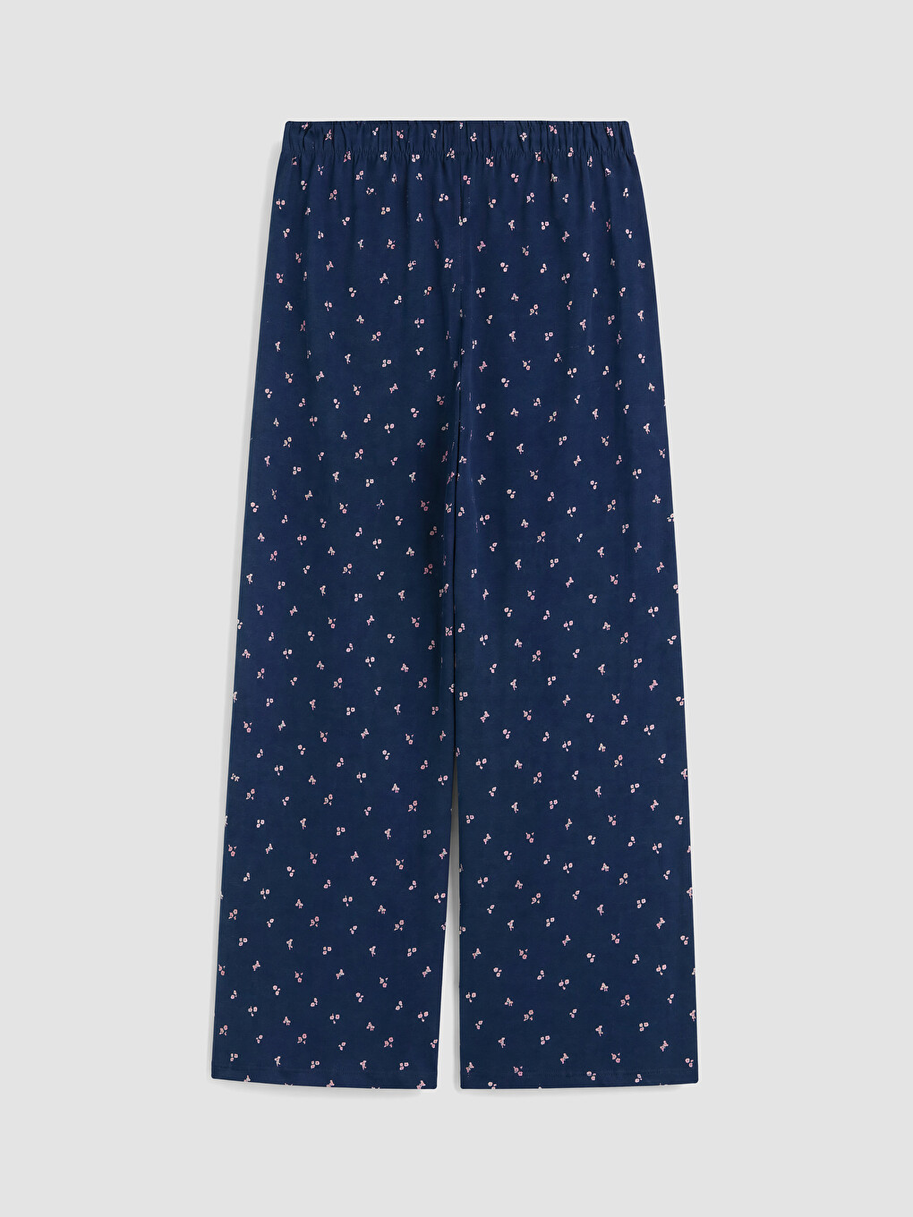 Lacivert %100 Pamuklu Kadın Kaprili Pijama Takımı-6
