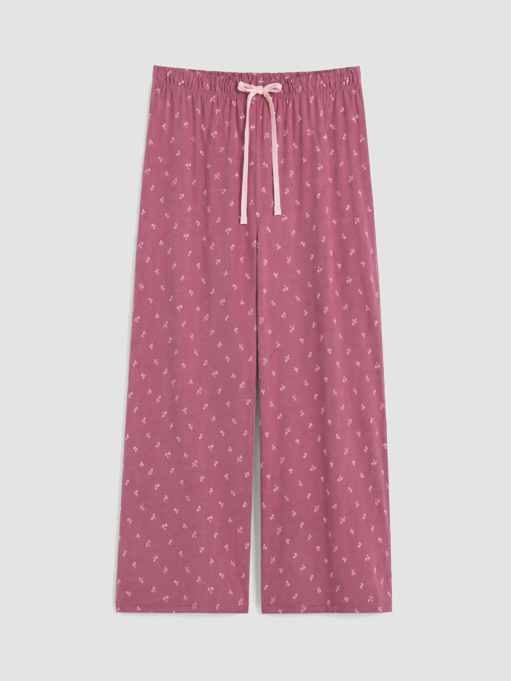 Mürdüm %100 Pamuklu Kadın Kaprili Pijama Takımı-4