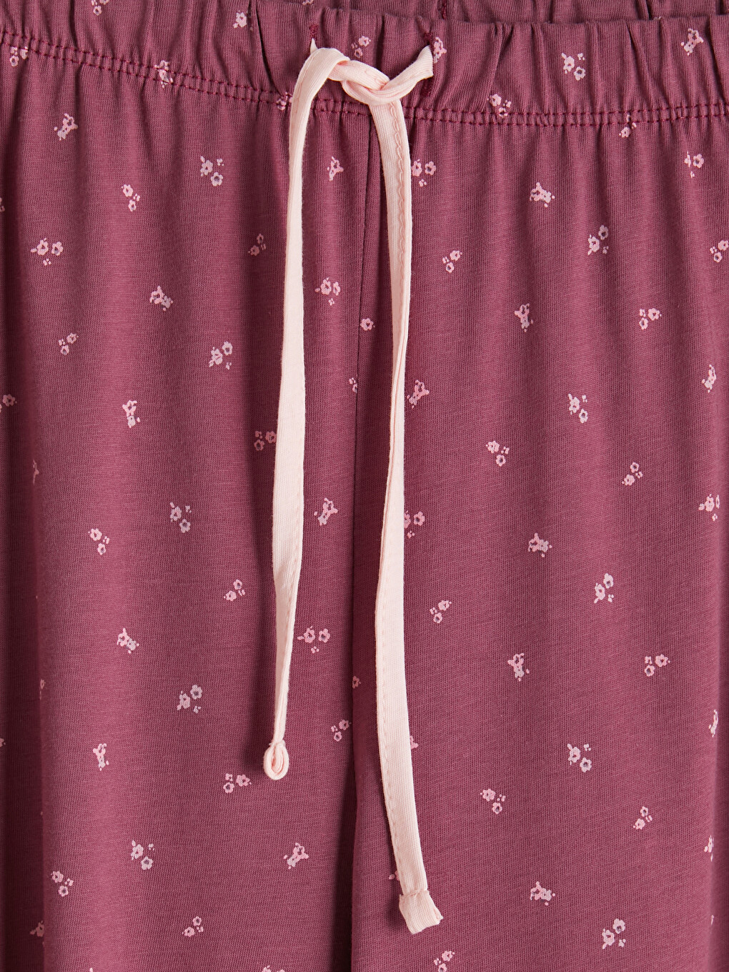 Mürdüm %100 Pamuklu Kadın Kaprili Pijama Takımı-5