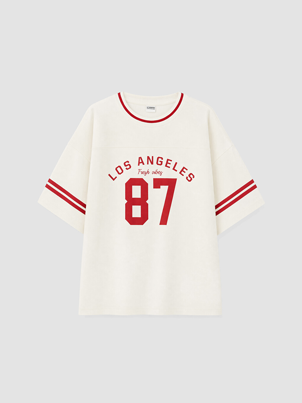 Crew Neck Los Angeles Printed Girls' T-shirt
