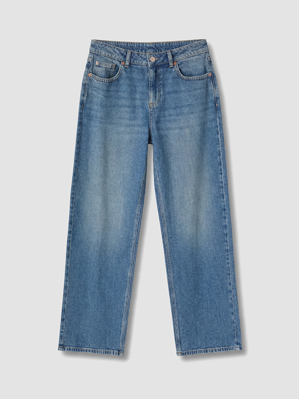 Straight Fit Kadın Jean Pantolon-4