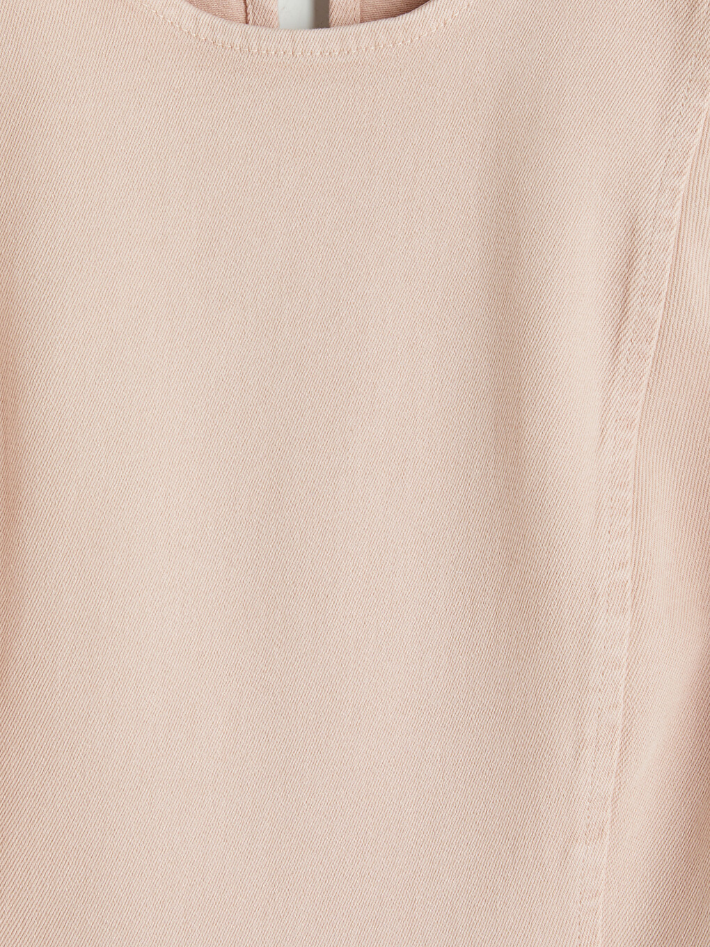Pembe Bisiklet Yaka Mini Jean Elbise-1
