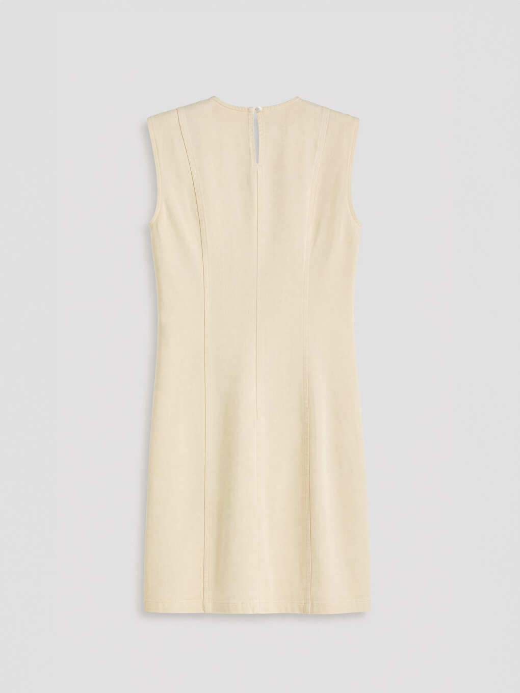 Sarı Bisiklet Yaka Mini Jean Elbise-1