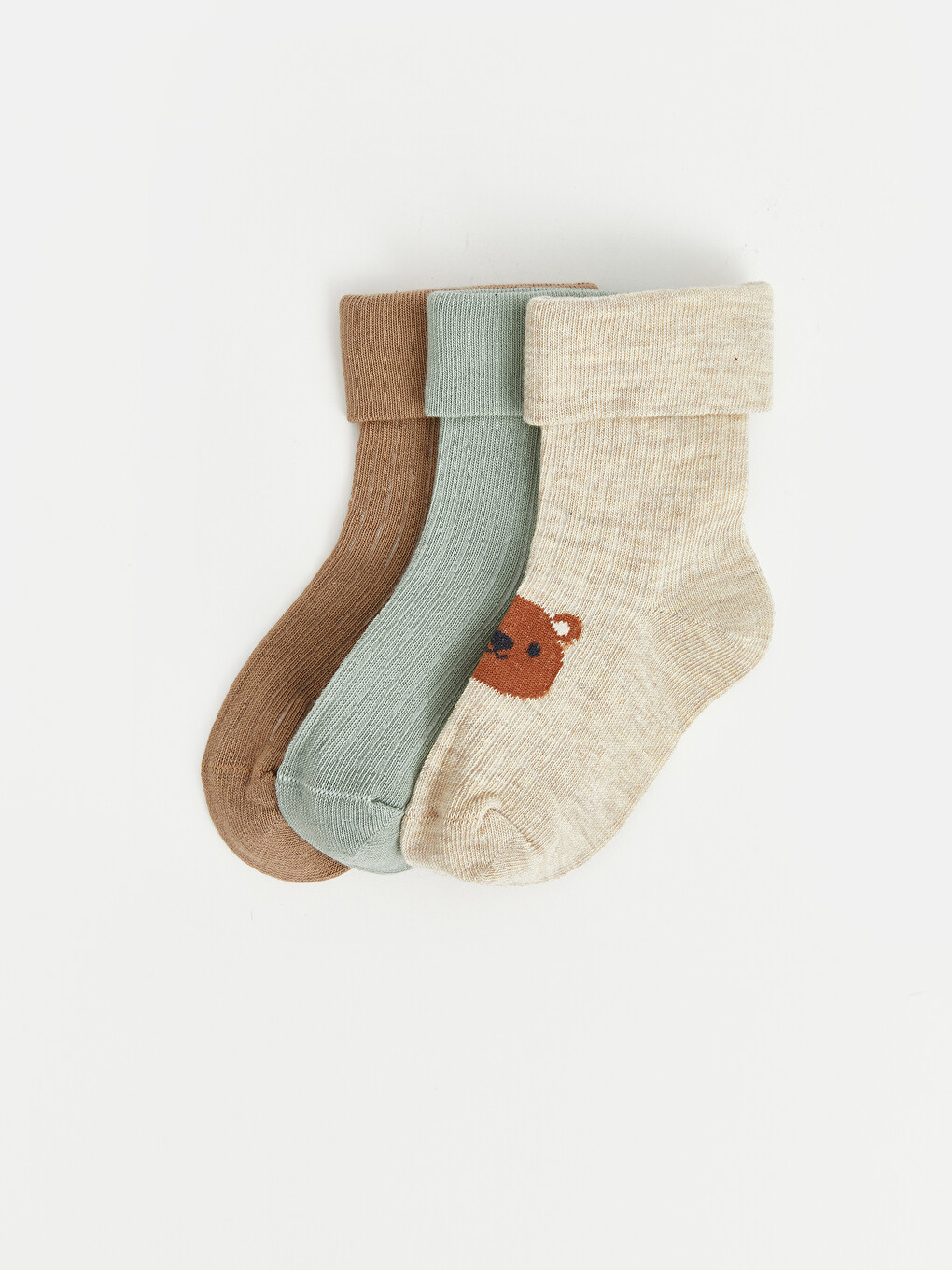 Bear Printed Baby Boys' Ankle Socks 3-pack