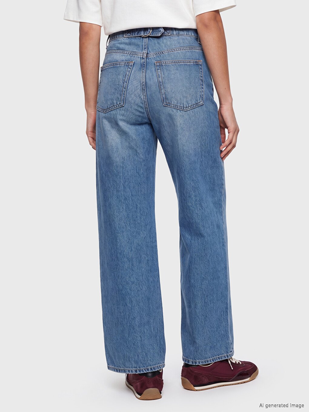 Straight Fit Women's Jeans-3