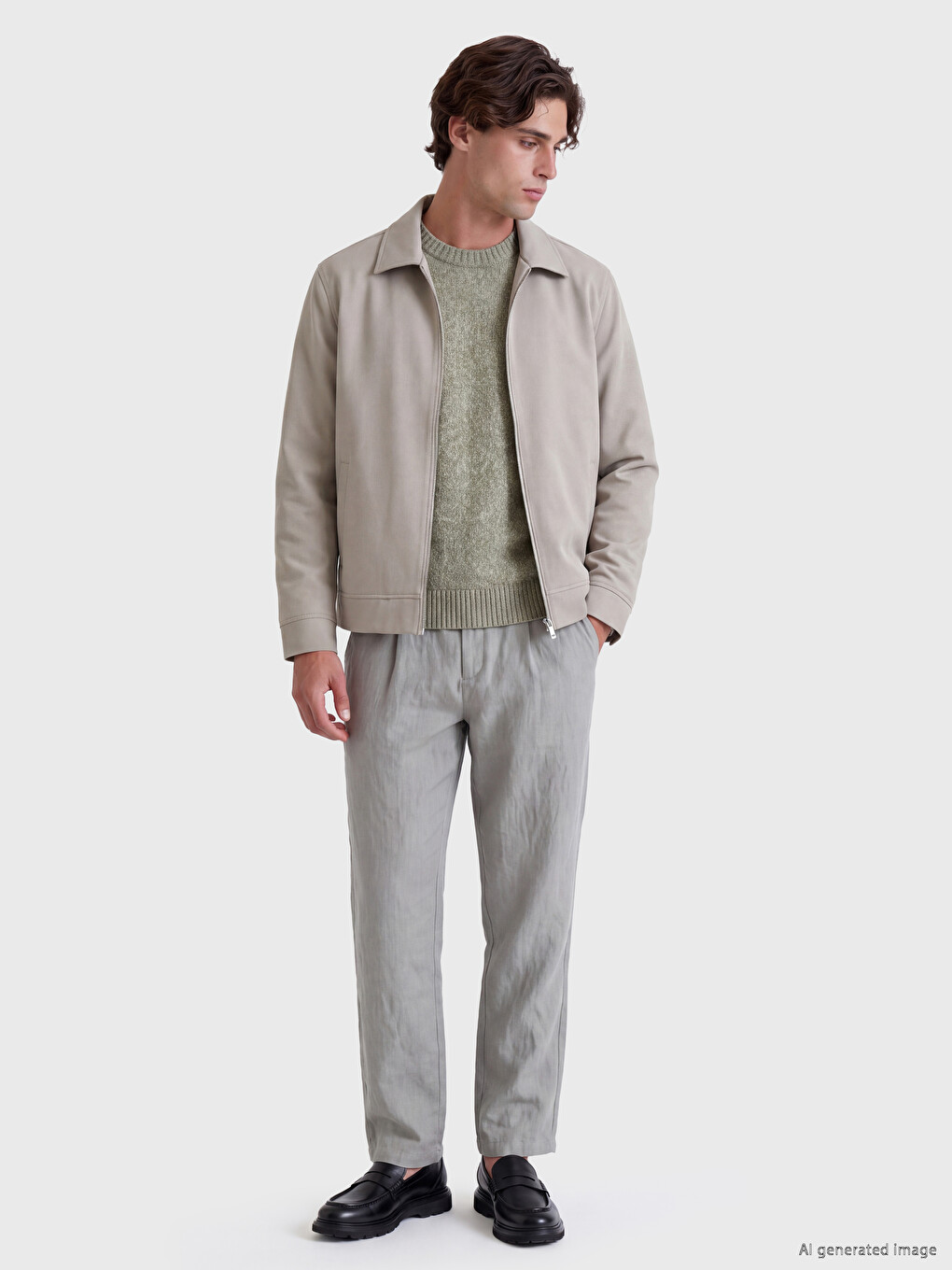 Man Beige Jacket-1