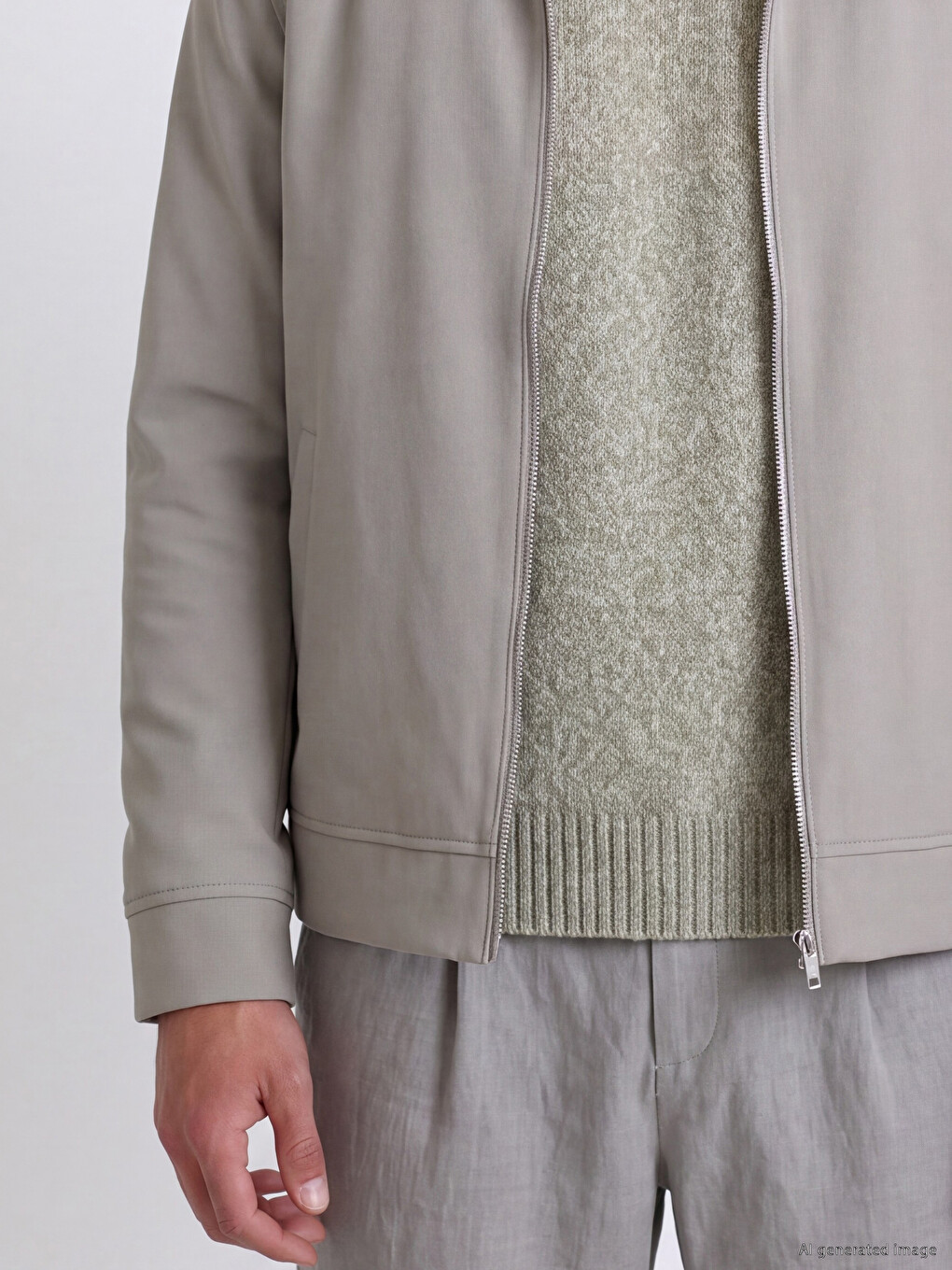 Man Beige Jacket-2