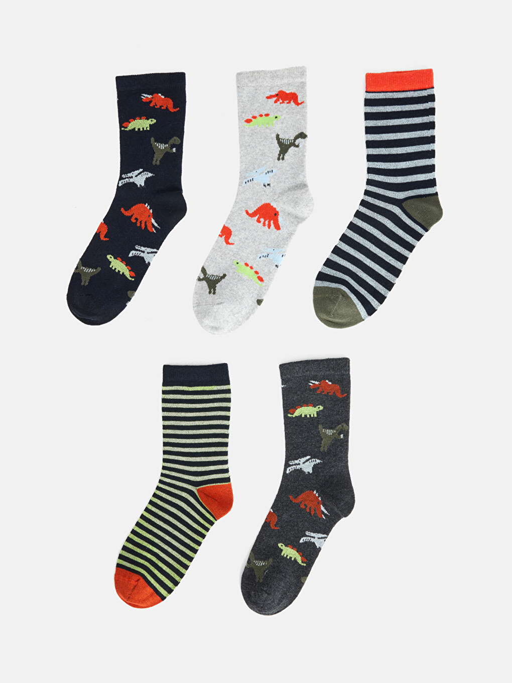 Karışık Desenli Erkek Çocuk Çorap 5'li