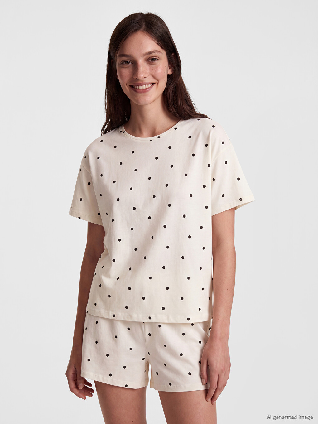 Polka Dot Women's Shortie Pyjama Set-1