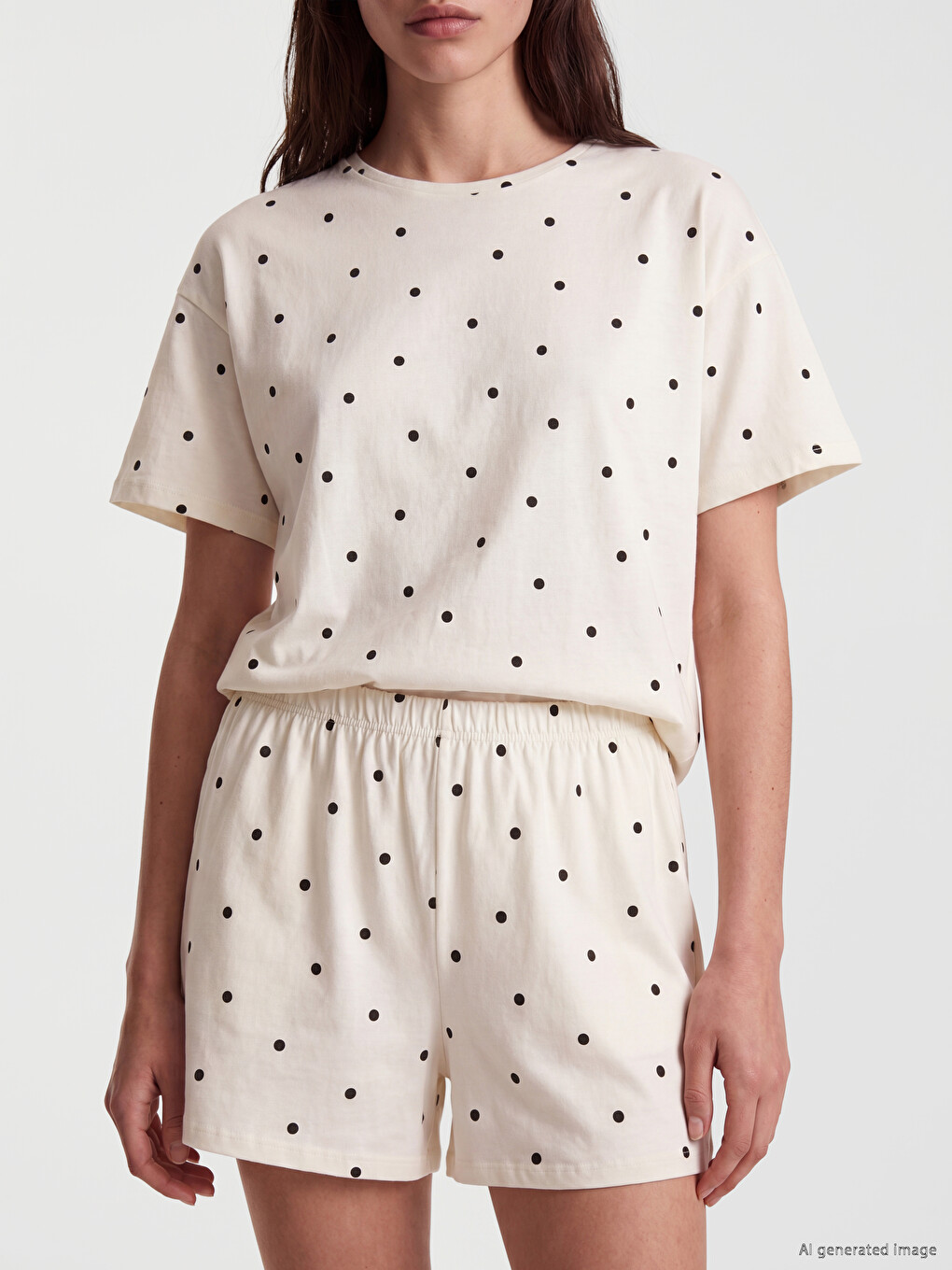Polka Dot Women's Shortie Pyjama Set-2
