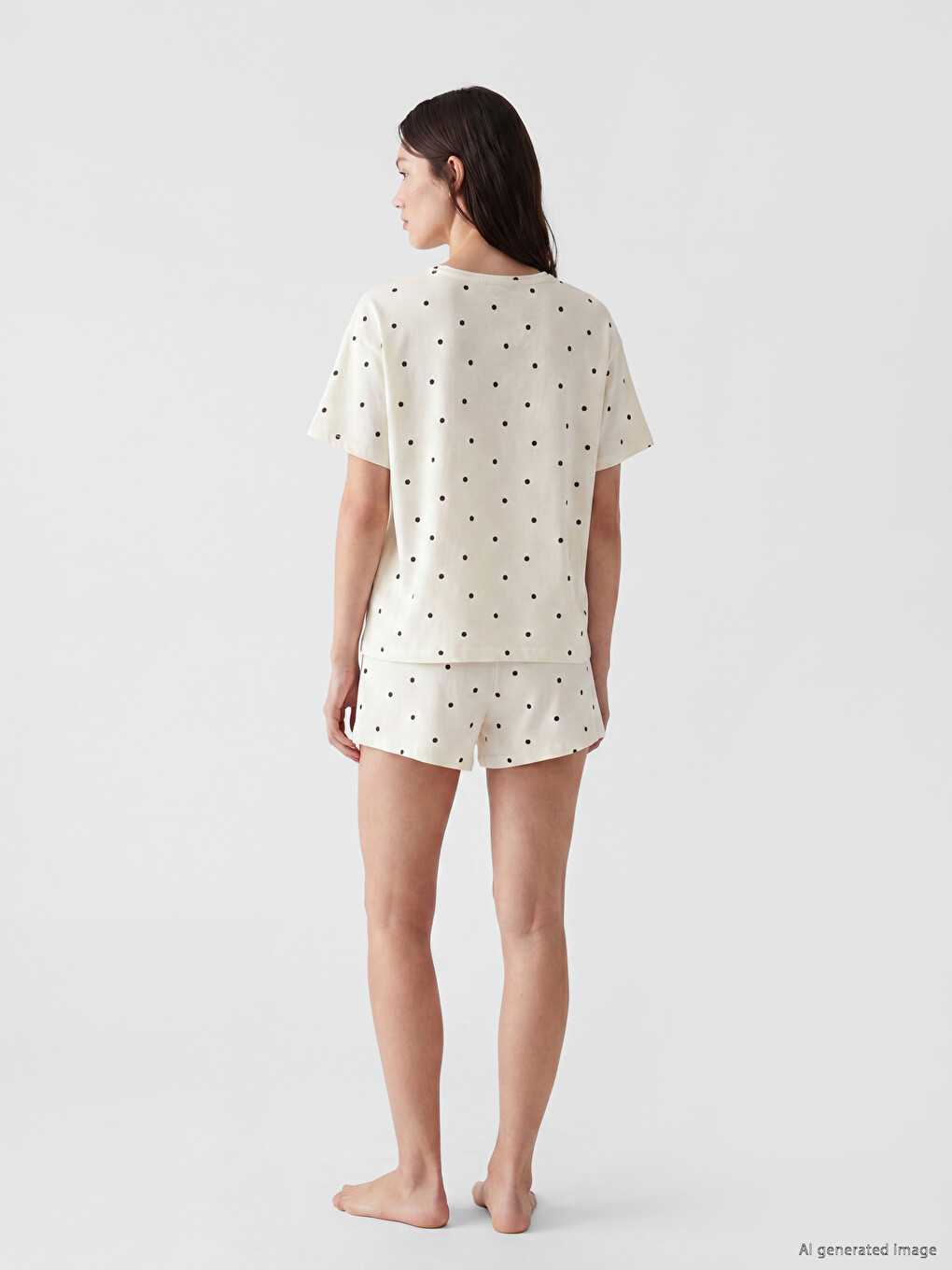 Polka Dot Women's Shortie Pyjama Set-3