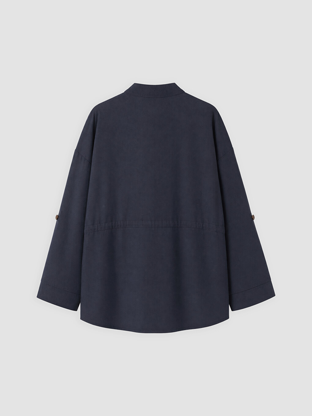 Beli Bağcıklı Oversize Kadın Gömlek-5