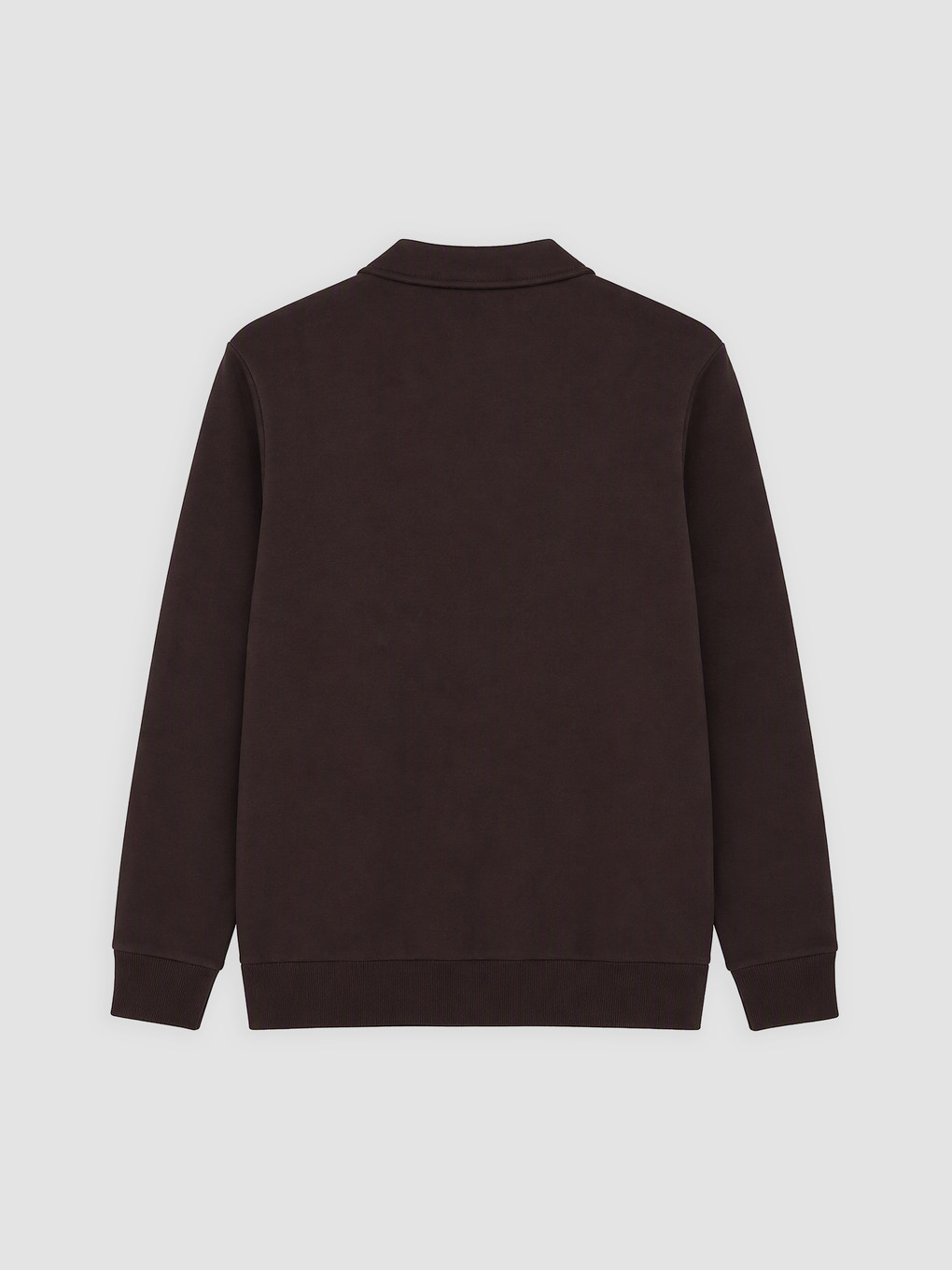 Mürdüm Polo Yaka Erkek Kalın Sweatshirt-5