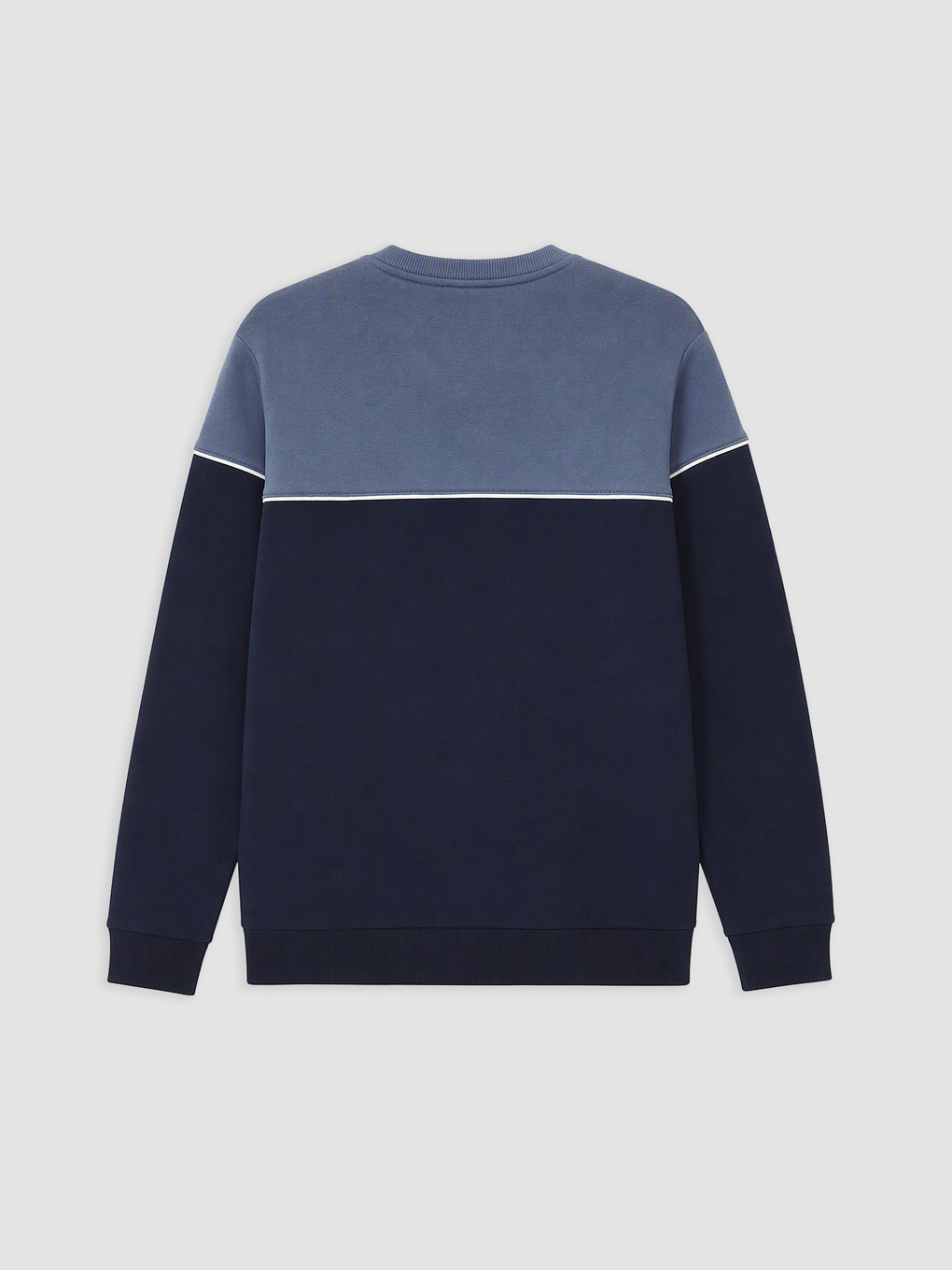 İndigo Bisiklet Yaka Erkek Kalın Sweatshirt-1