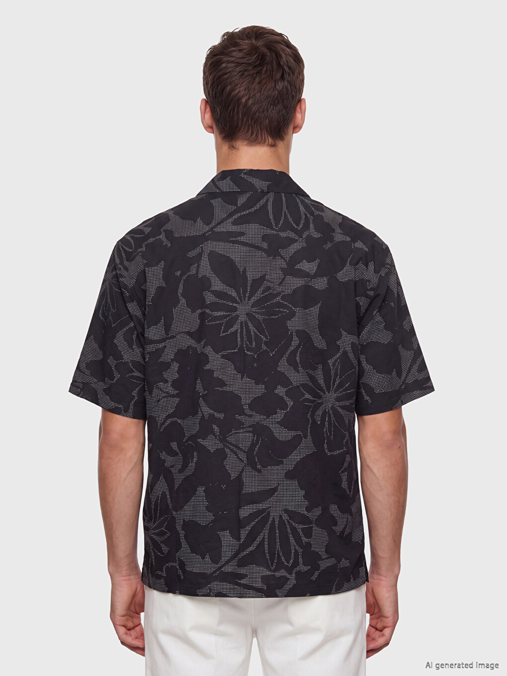 Regular Fit Patterned Viscose Men's Shirt-3