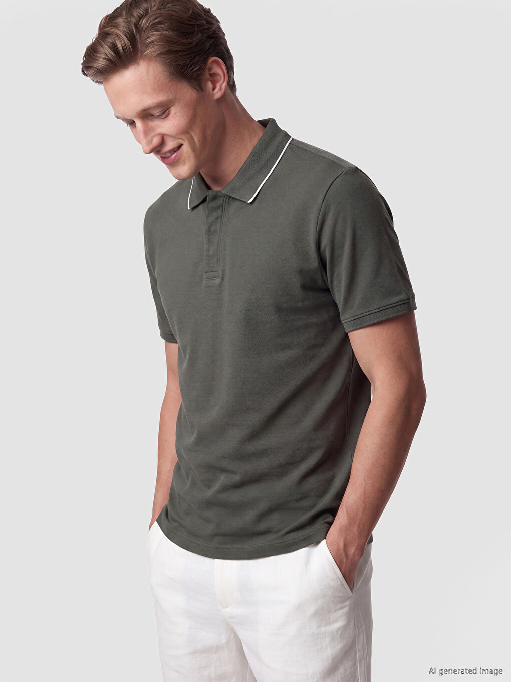 Regular Fit Polo Kragna Piqué Majica Za Muškarce