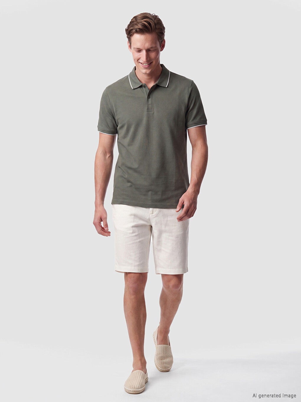 Regular Fit Polo Kragna Piqué Majica Za Muškarce-1