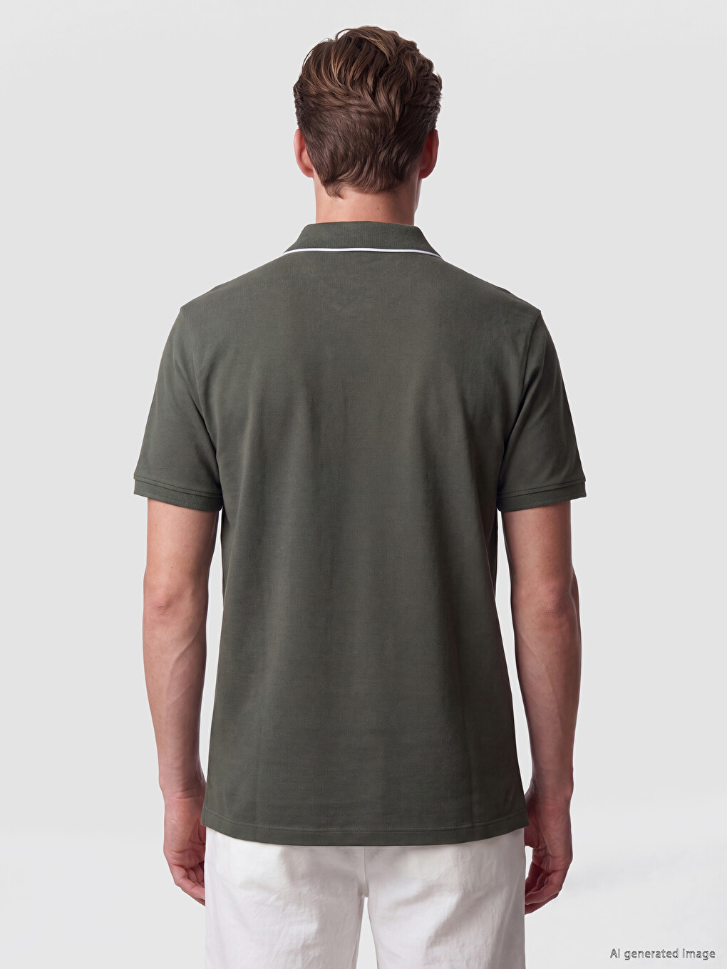 Regular Fit Polo Kragna Piqué Majica Za Muškarce-3