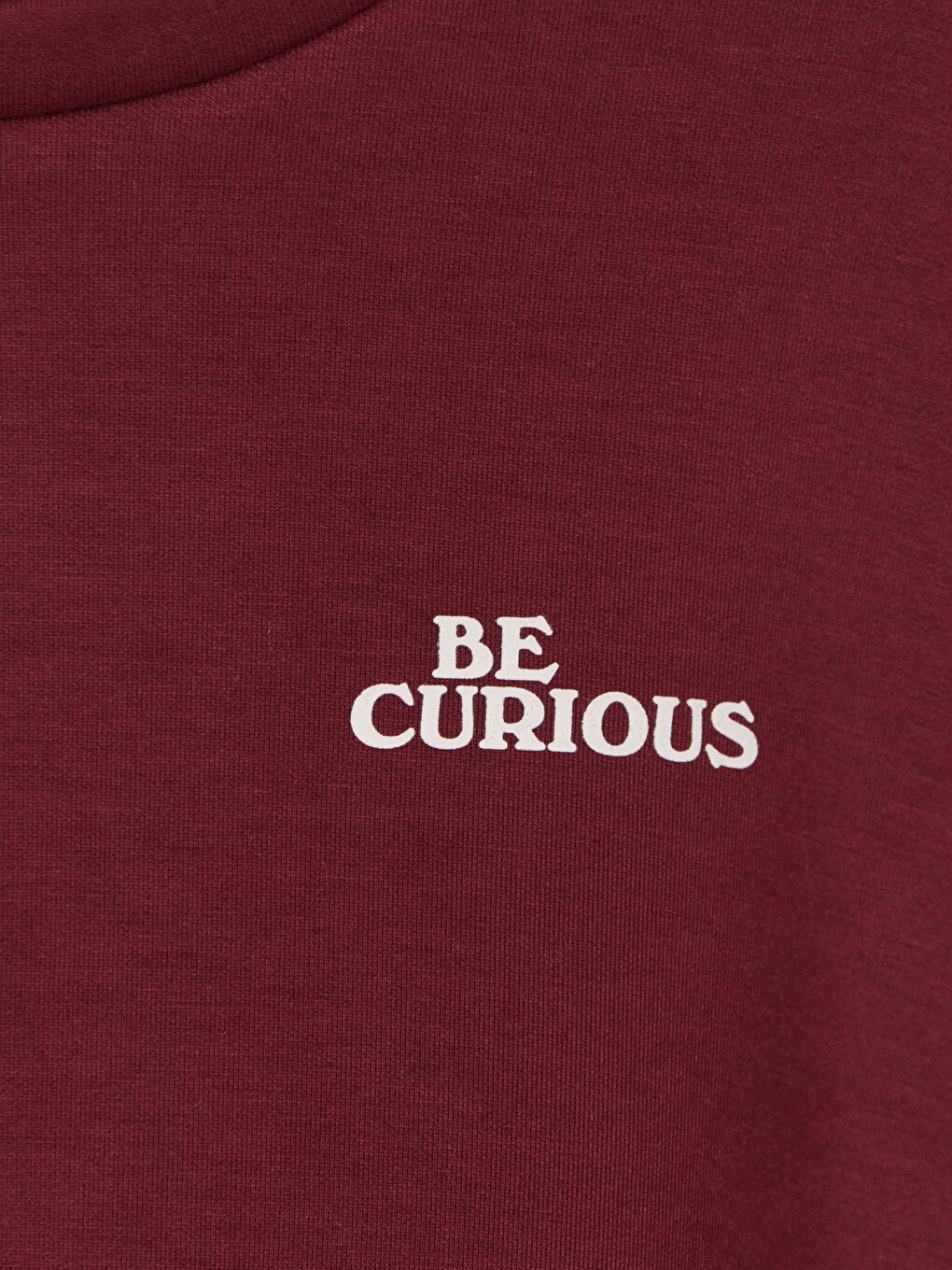 Bordo Baskılı Kız Çocuk Soft Touch Sweatshirt-1