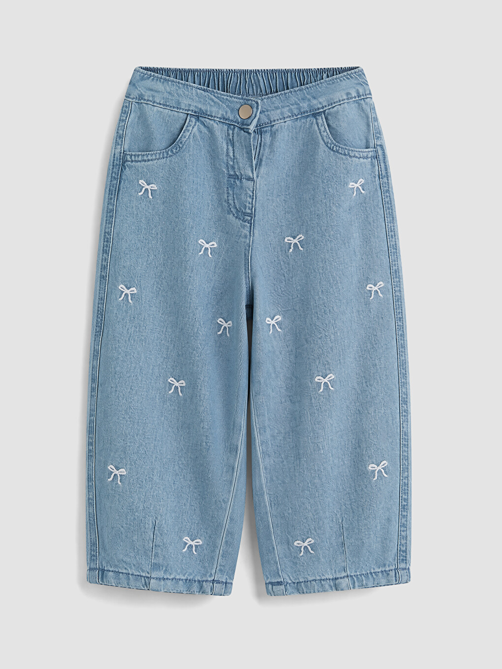 Relax Fit Embroidered Baby Girls' Jeans