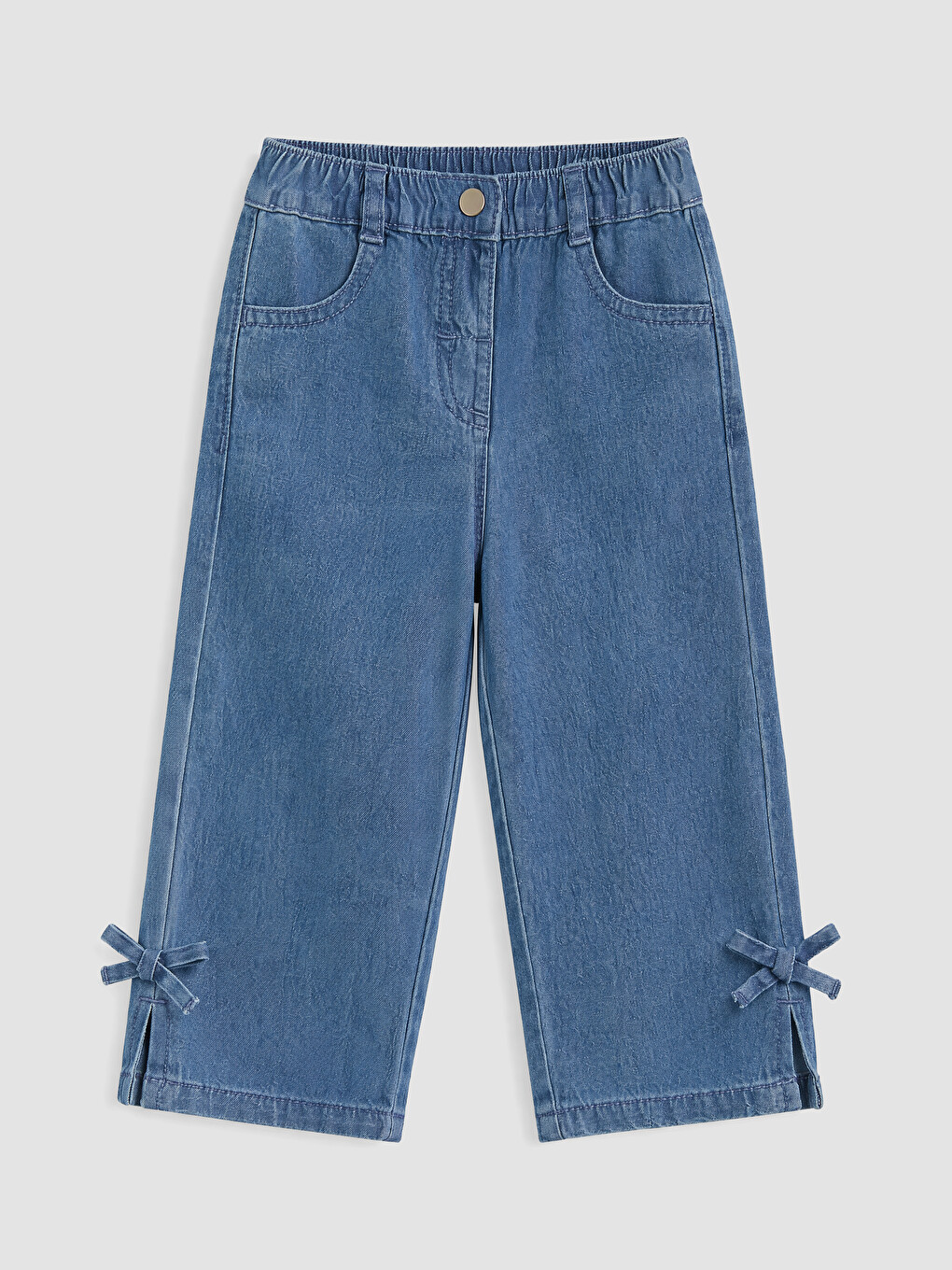 Regular Fit Bow Baby Girls' Jeans