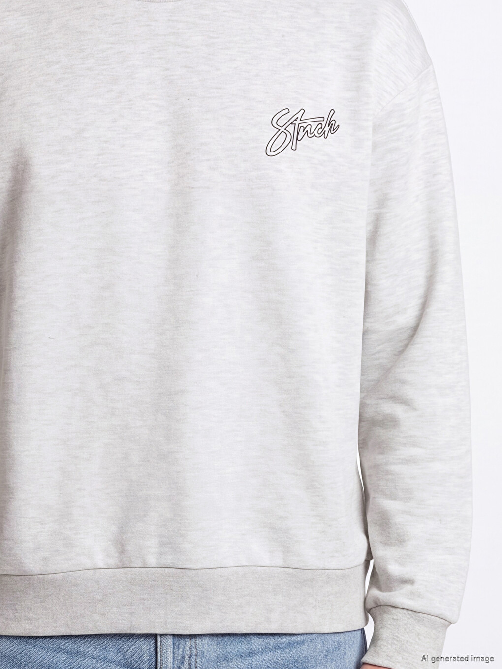 Crew Neck Printed Men's Sweatshirt-2